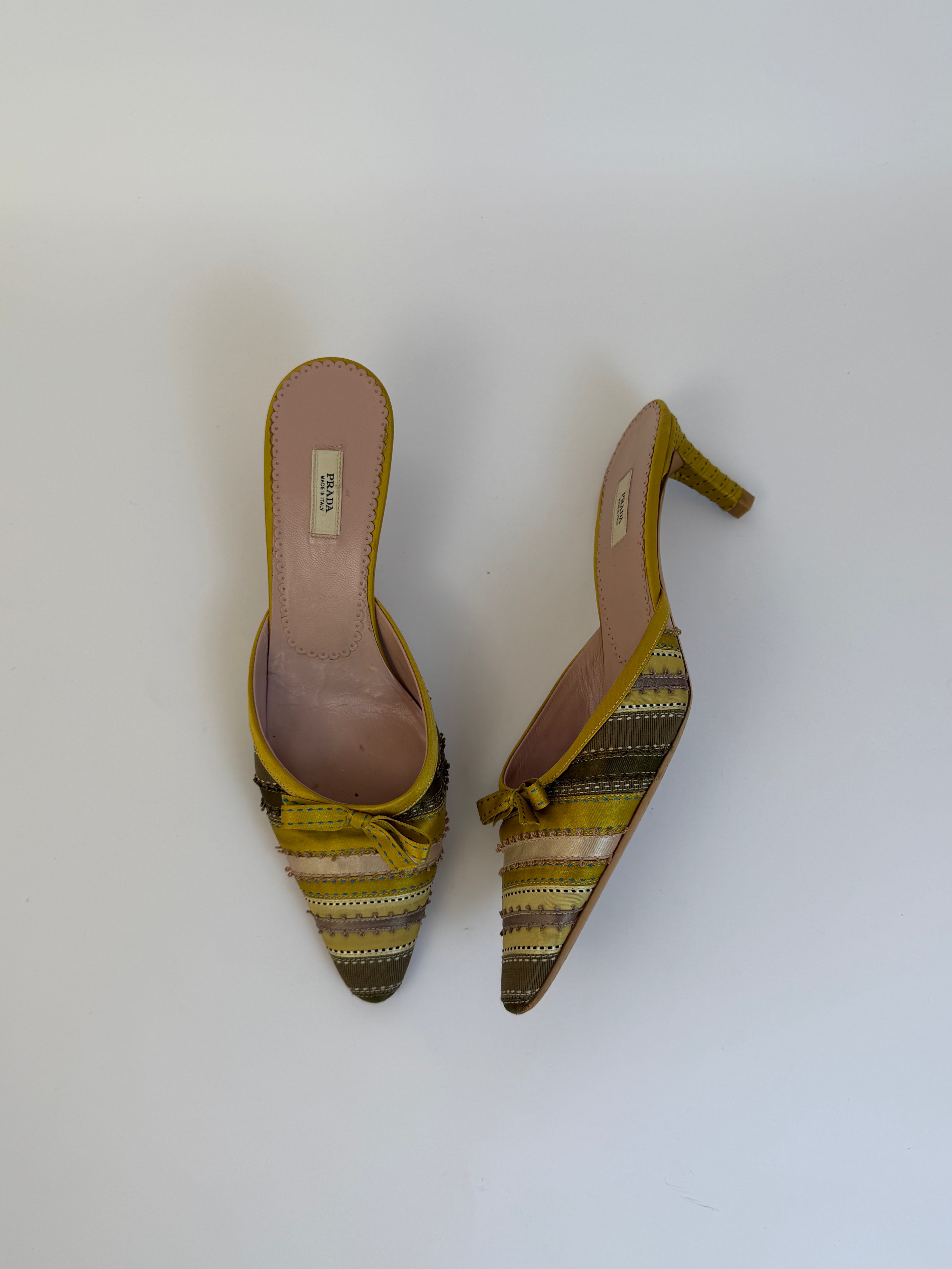 Prada Satin Mules 37.5