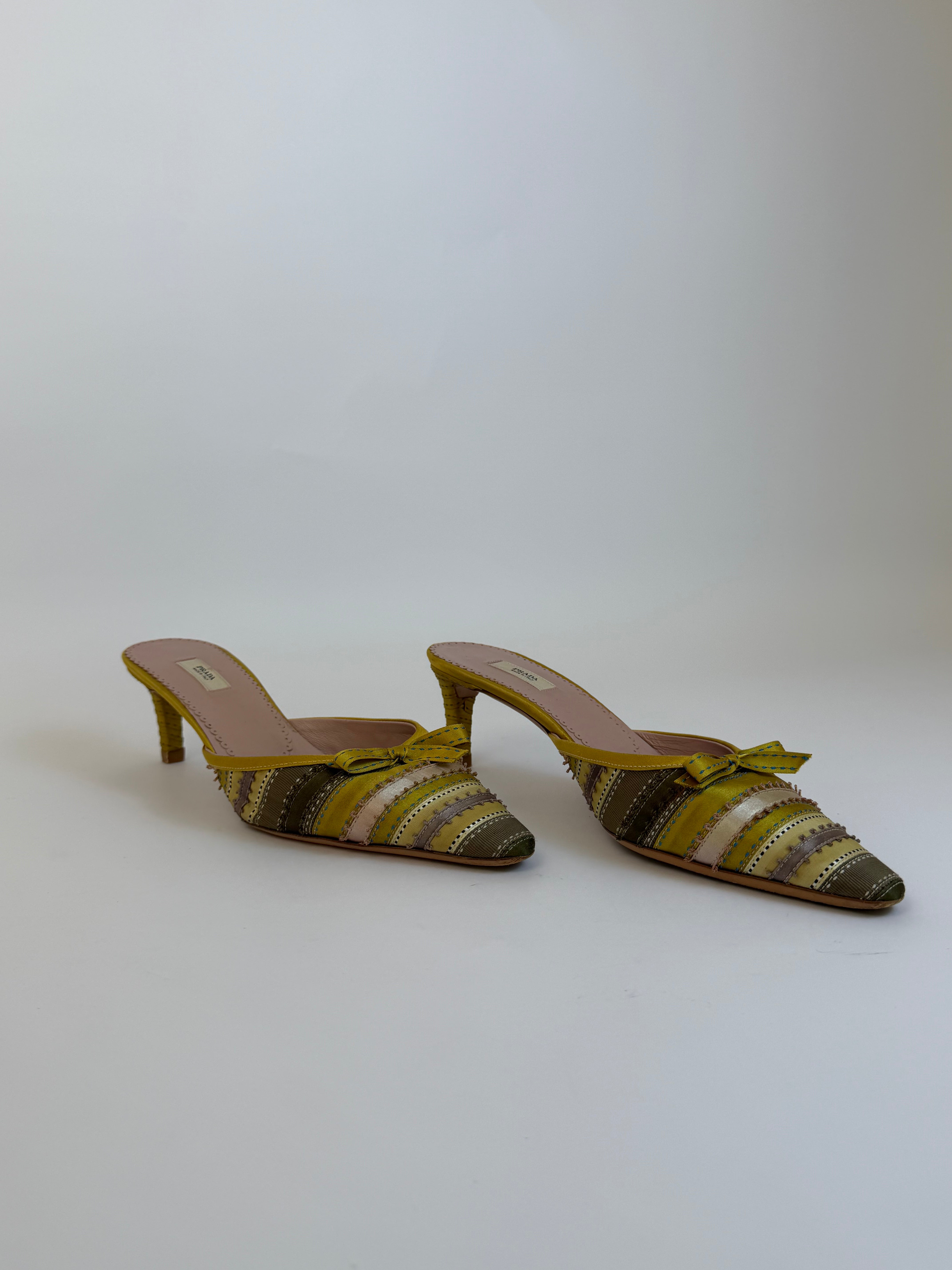 Prada Satin Mules 37.5