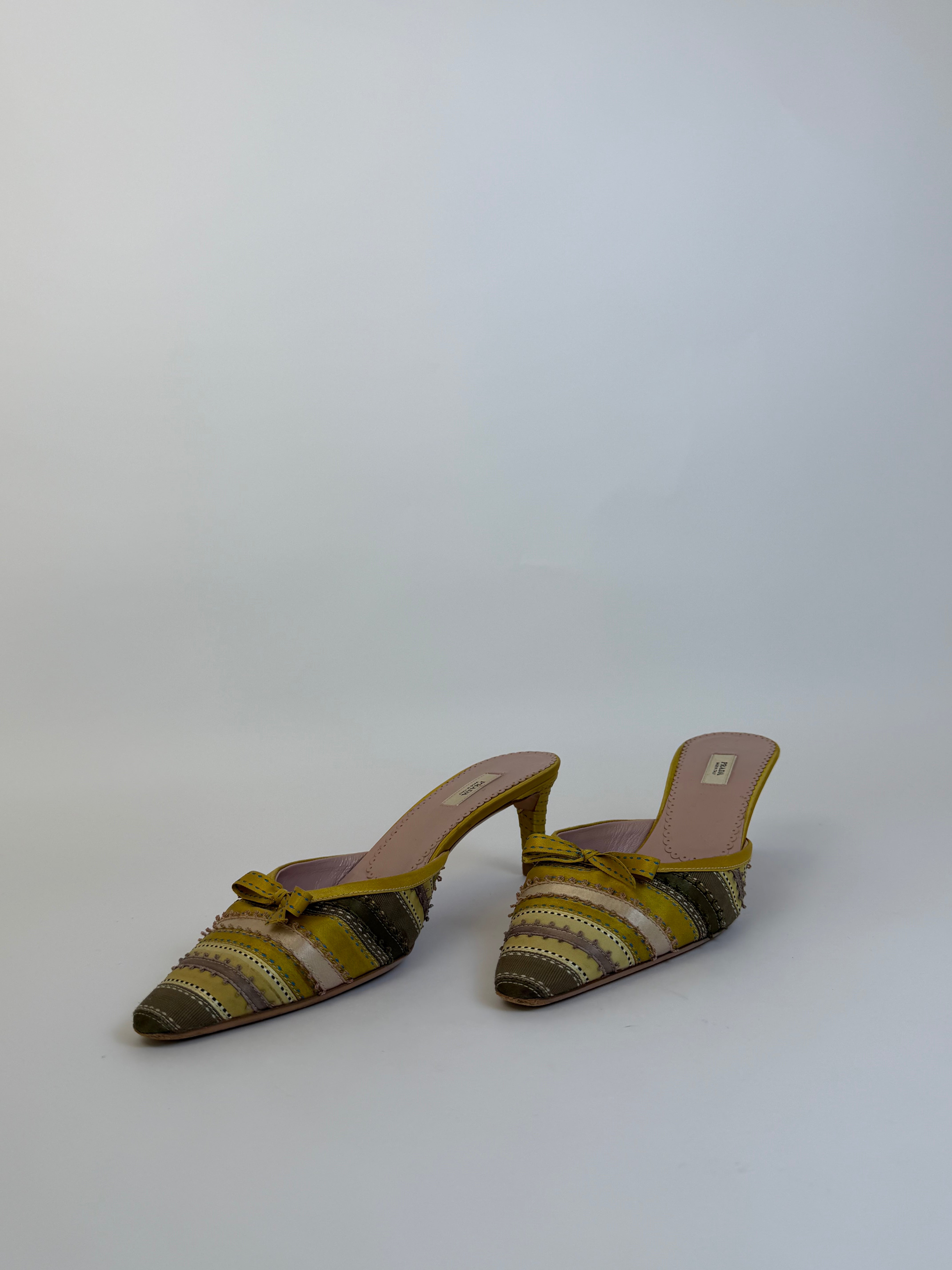 Prada Satin Mules 37.5