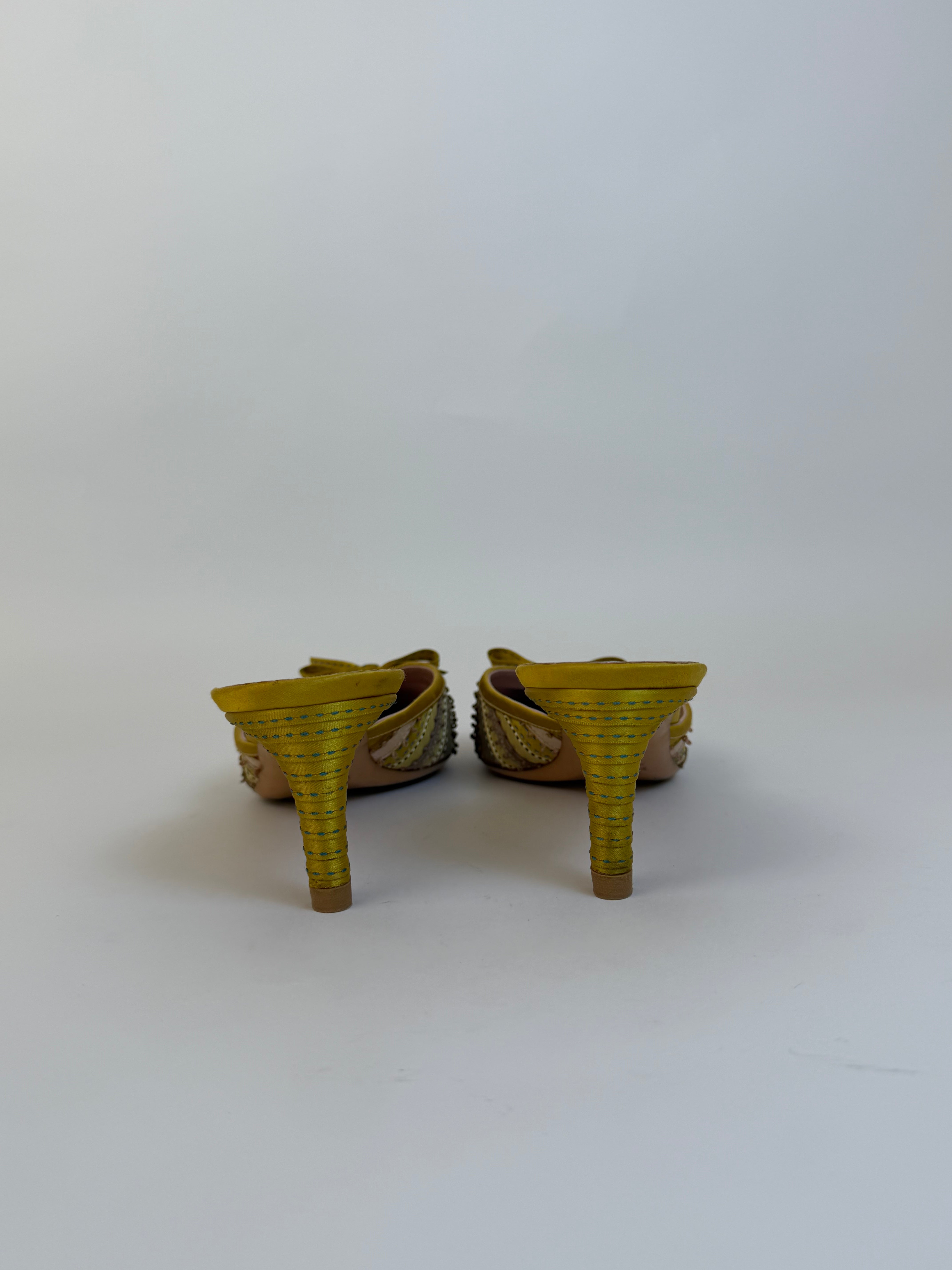 Prada Satin Mules 37.5