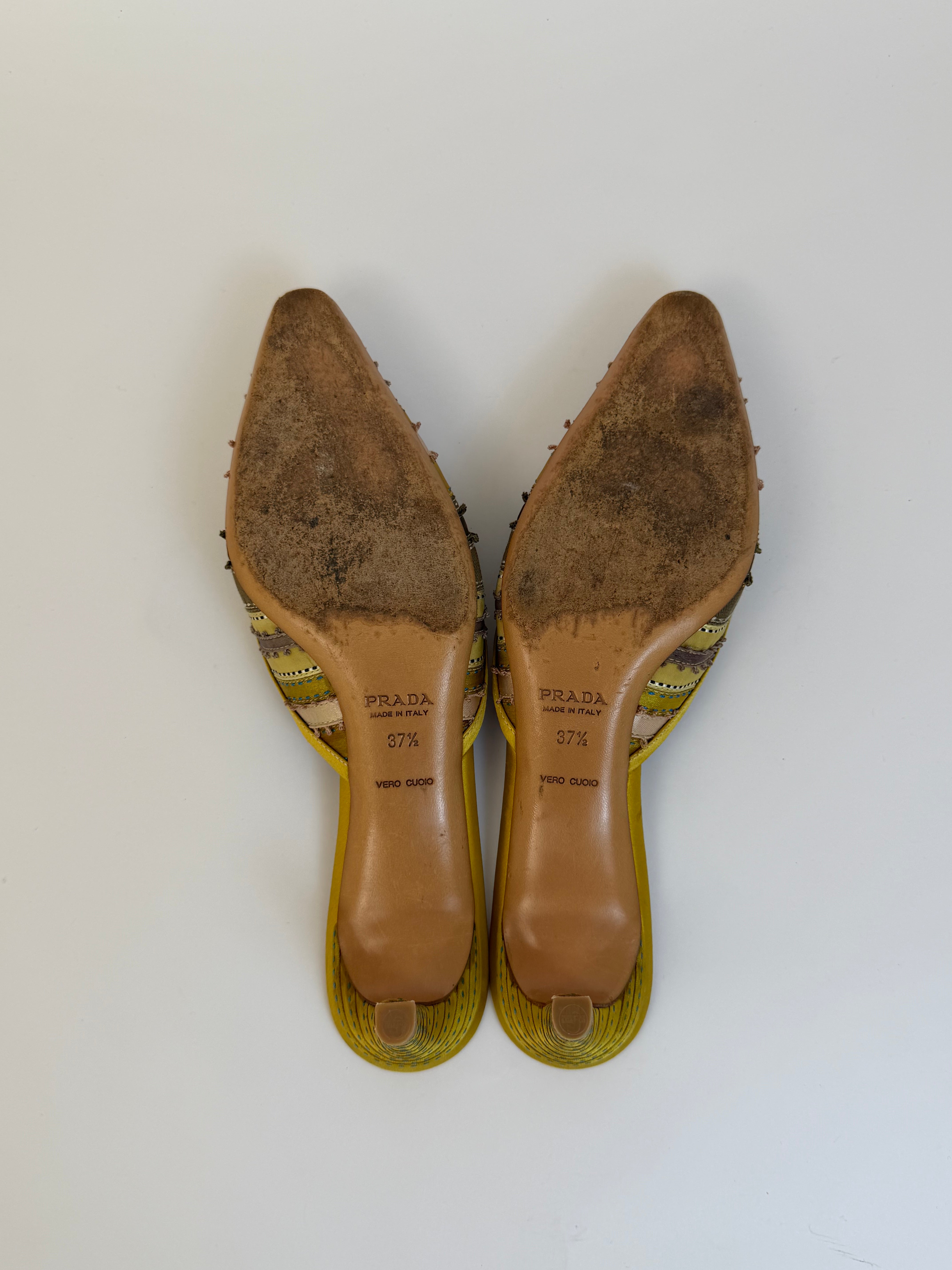 Prada Satin Mules 37.5