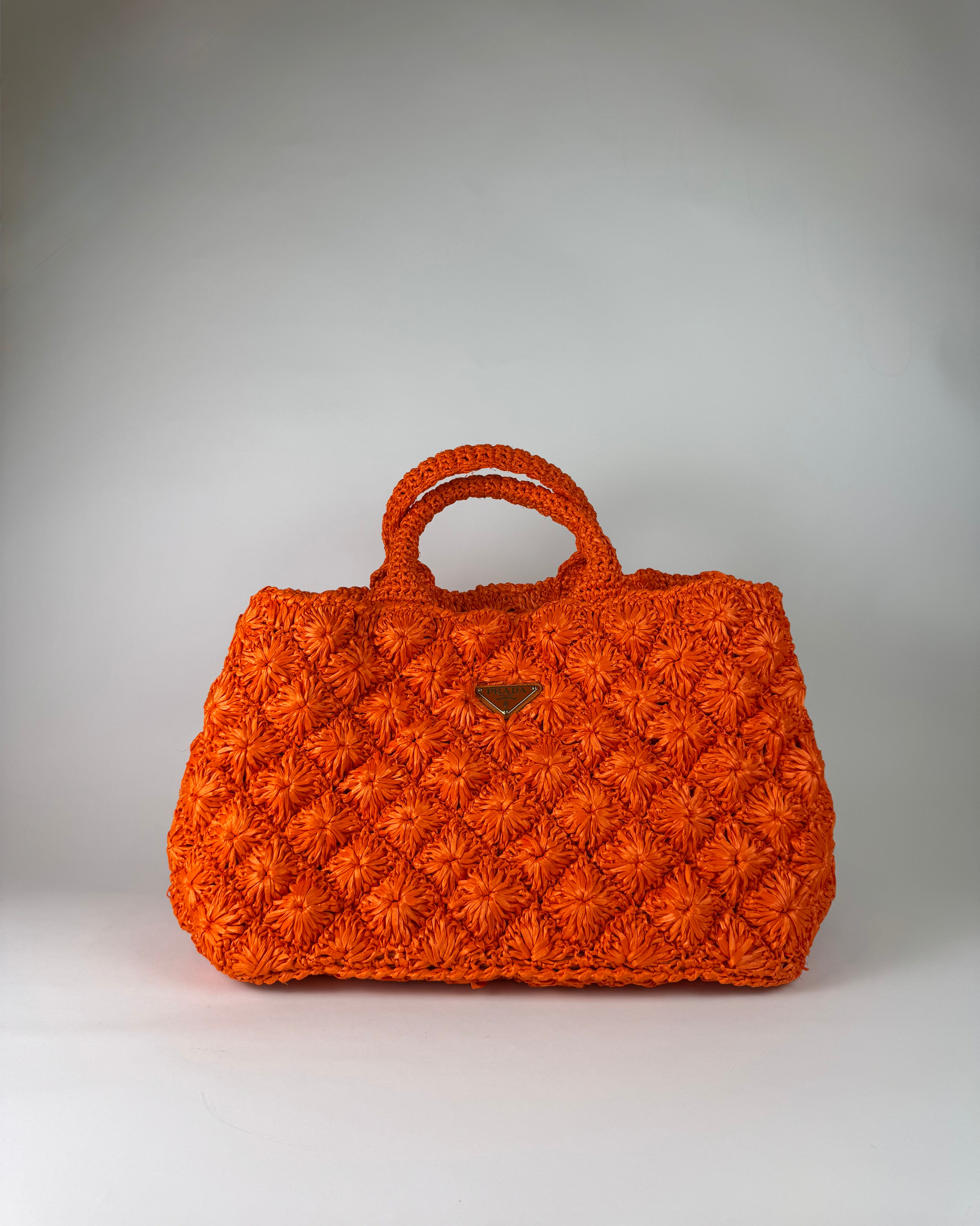 Prada Vintage Raffia Tote