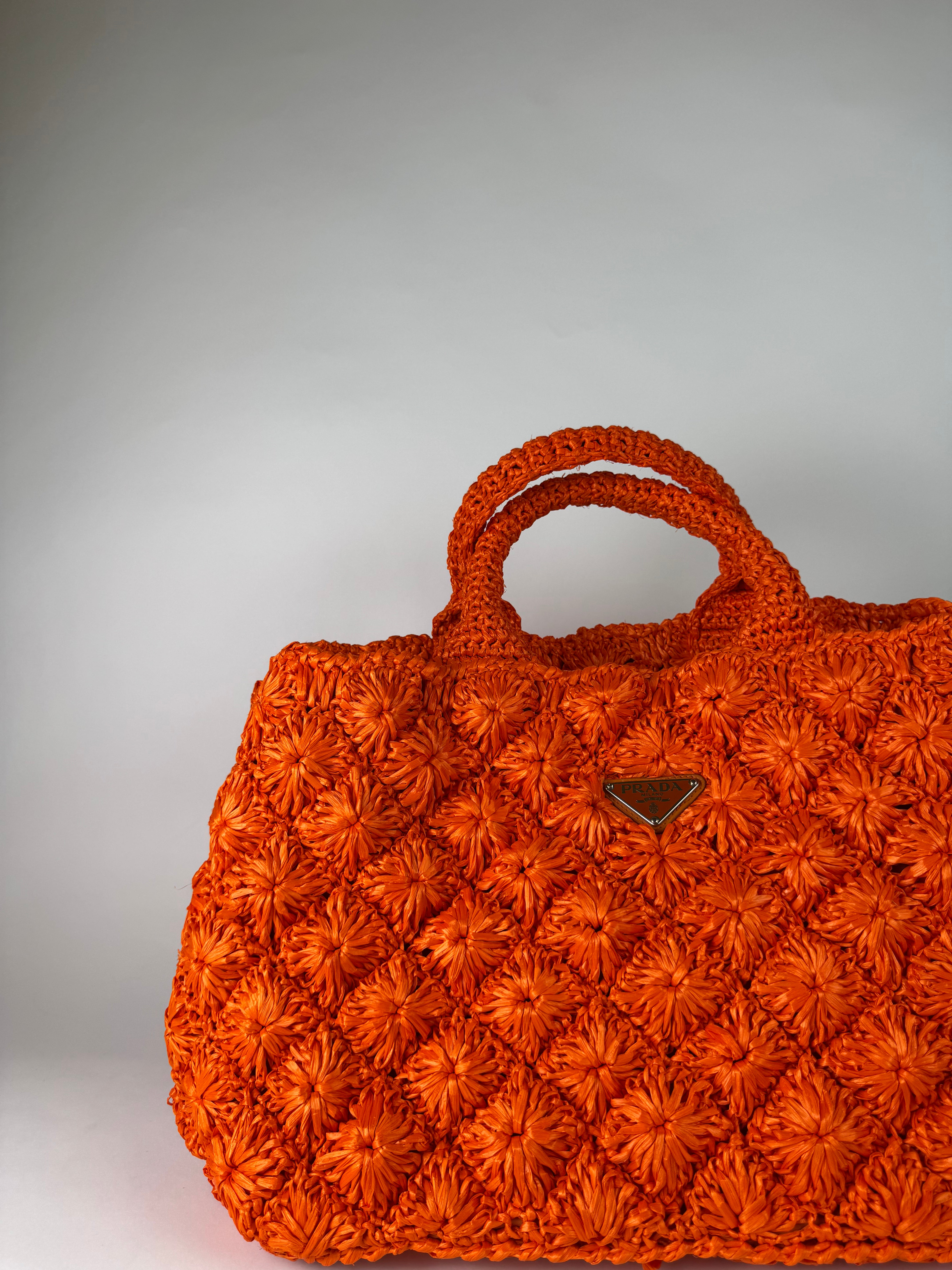 Prada Vintage Raffia Tote