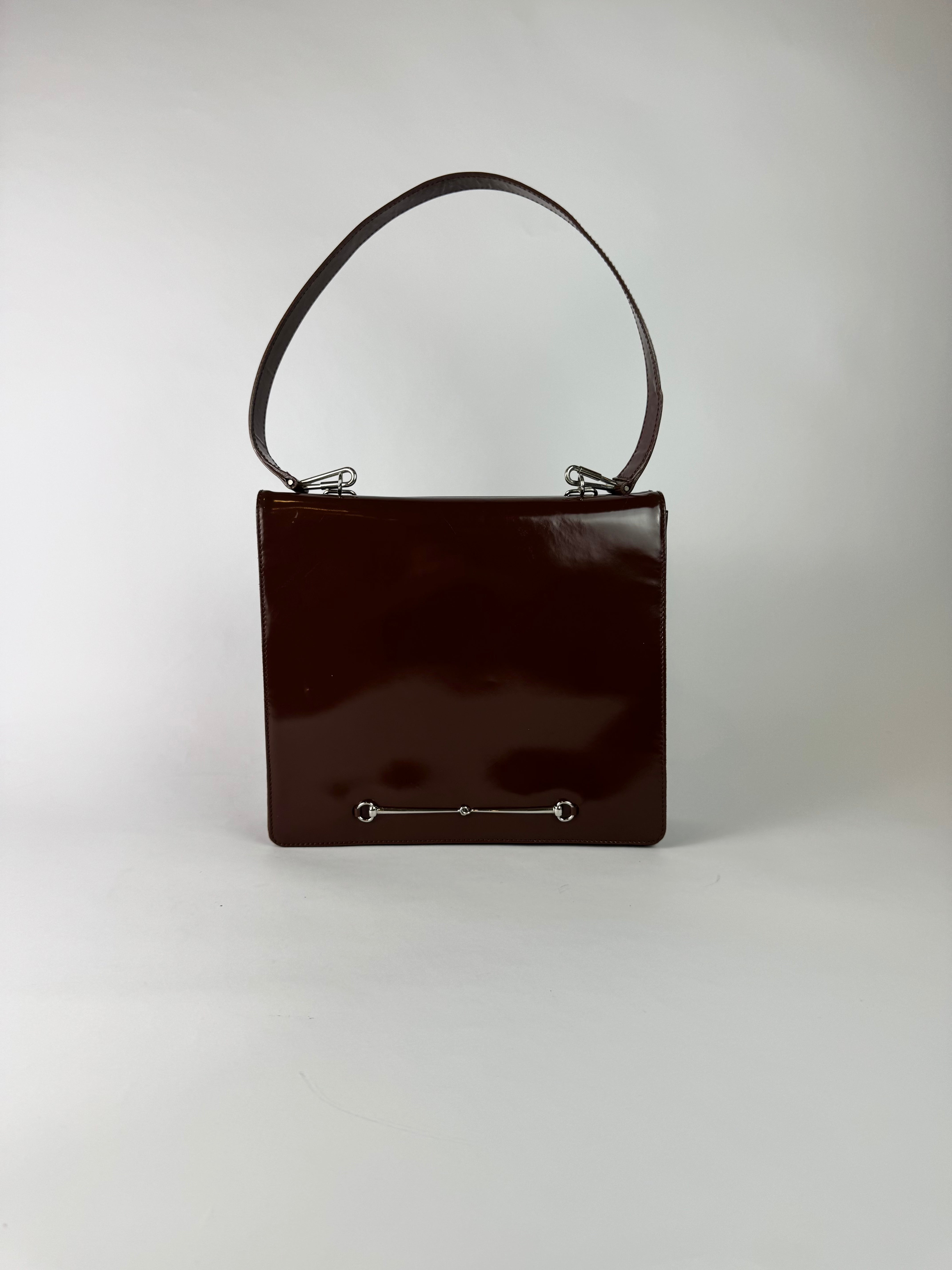 Gucci Tom Ford Horsebit Shoulder Bag Burgundy