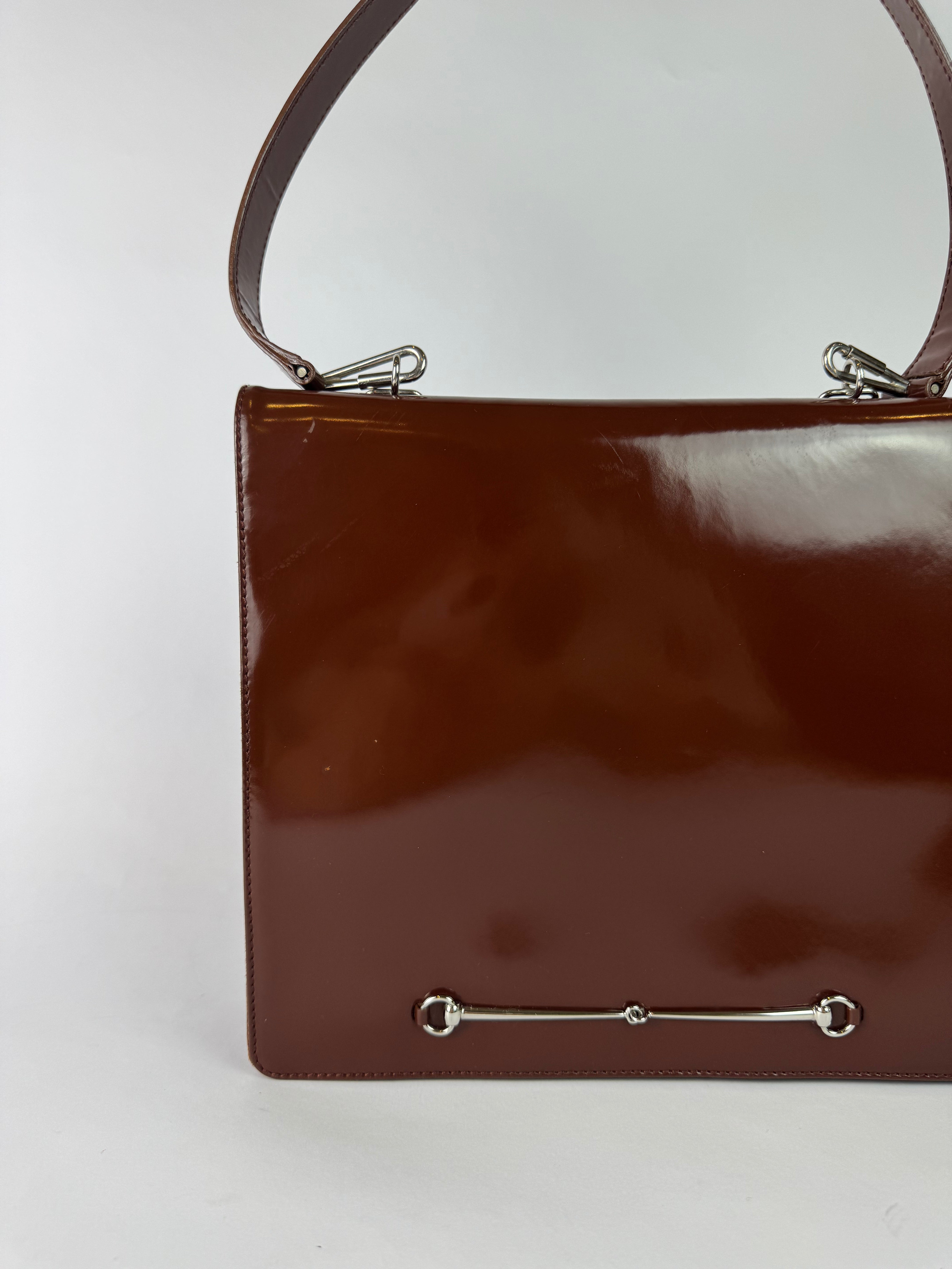 Gucci Tom Ford Horsebit Shoulder Bag Burgundy