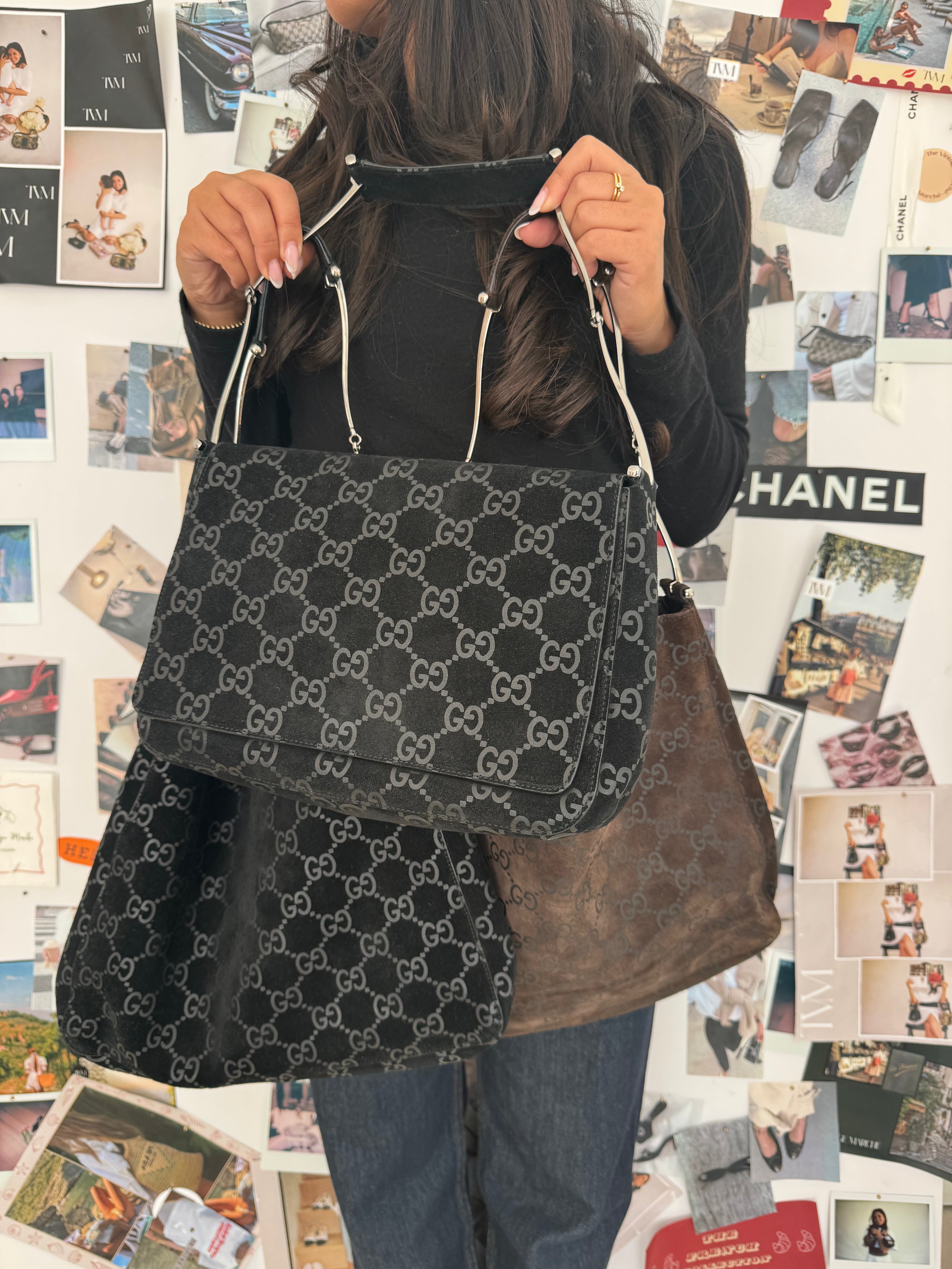 Gucci Tom Ford Slim Horsebit Black Suede Hobo Bag Best Seller