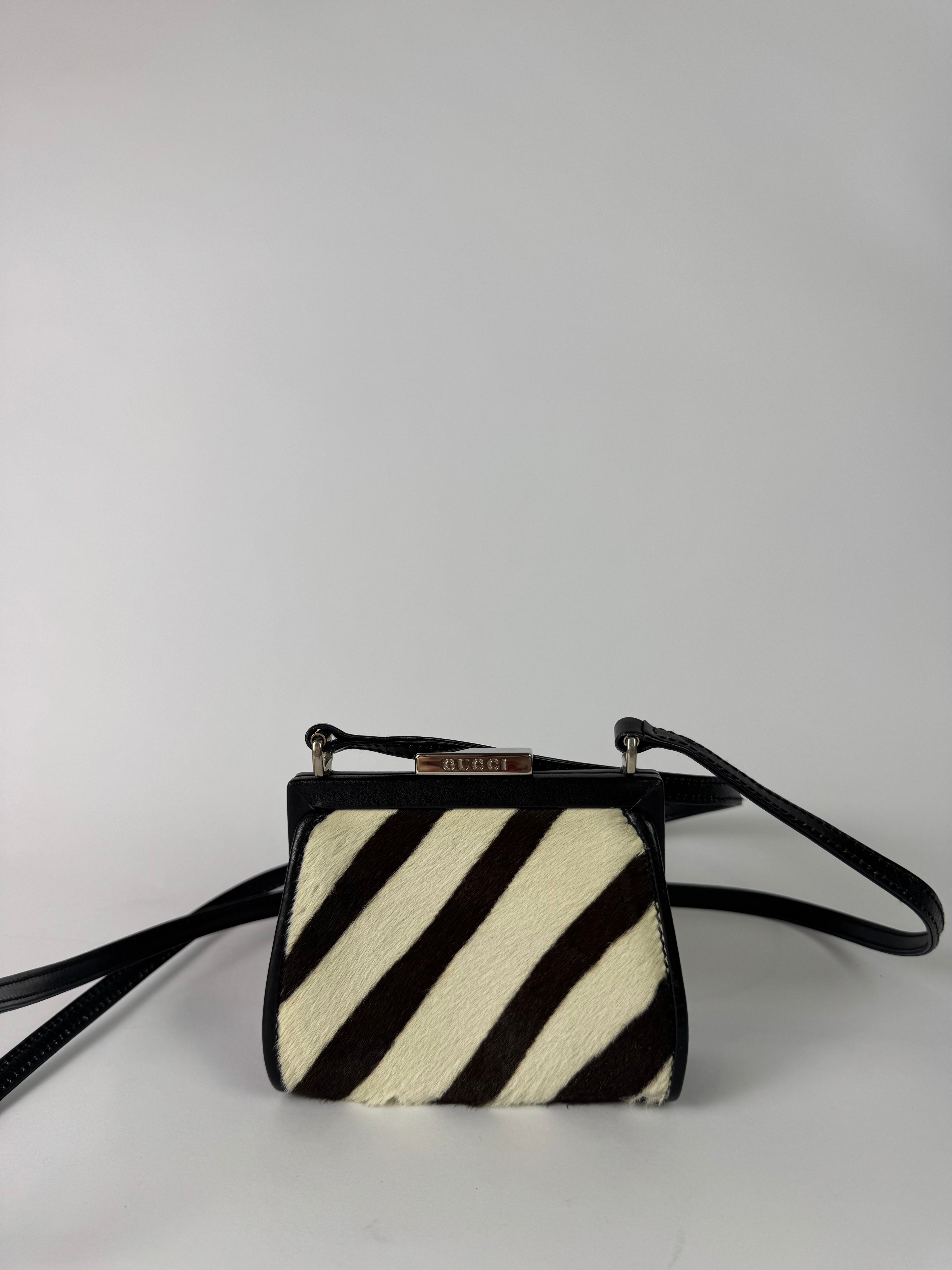 Gucci Zebra Ponyhair Mini Crossbody Bag