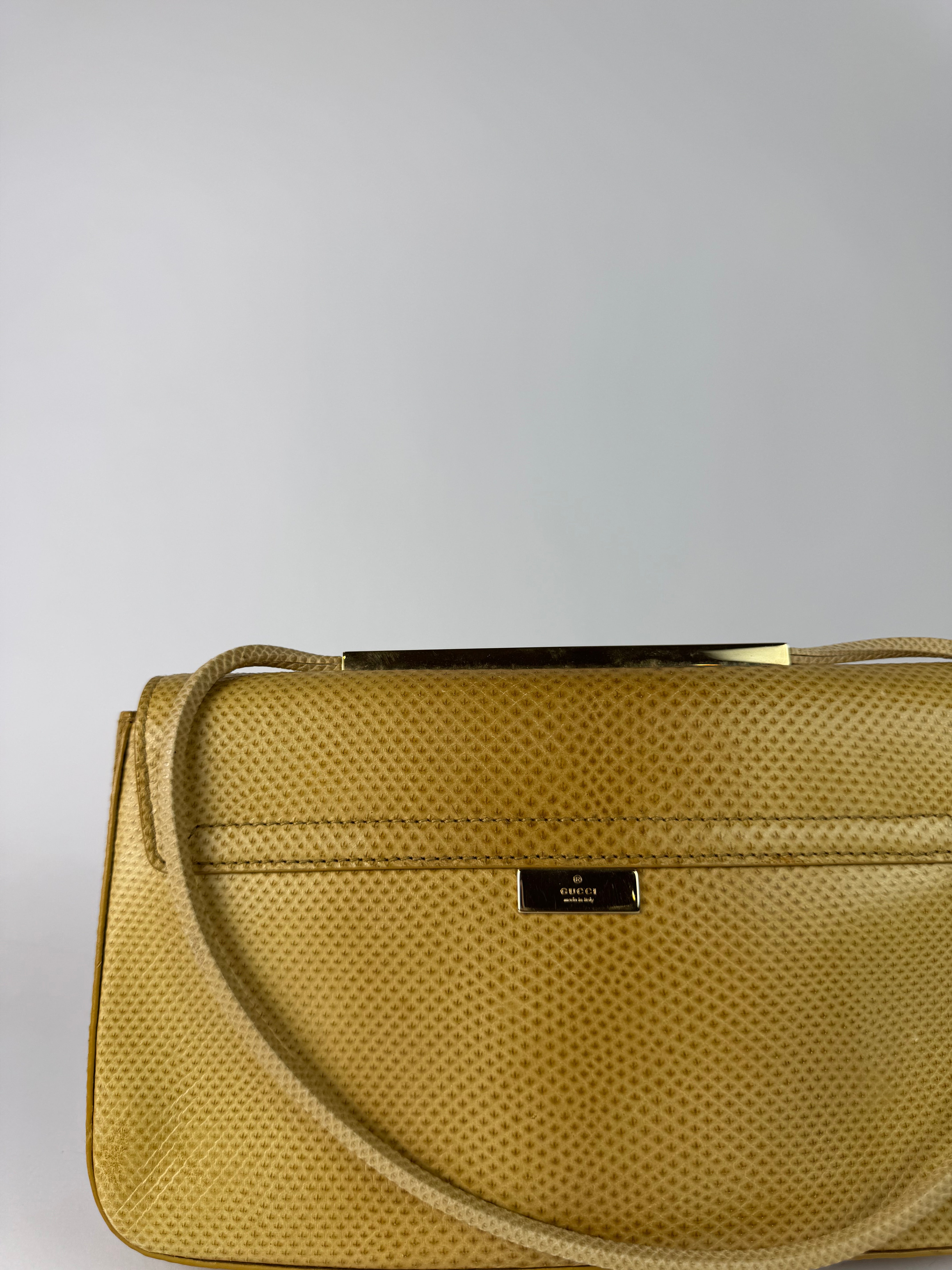 Gucci Vintage Lizard Shoulder Bag