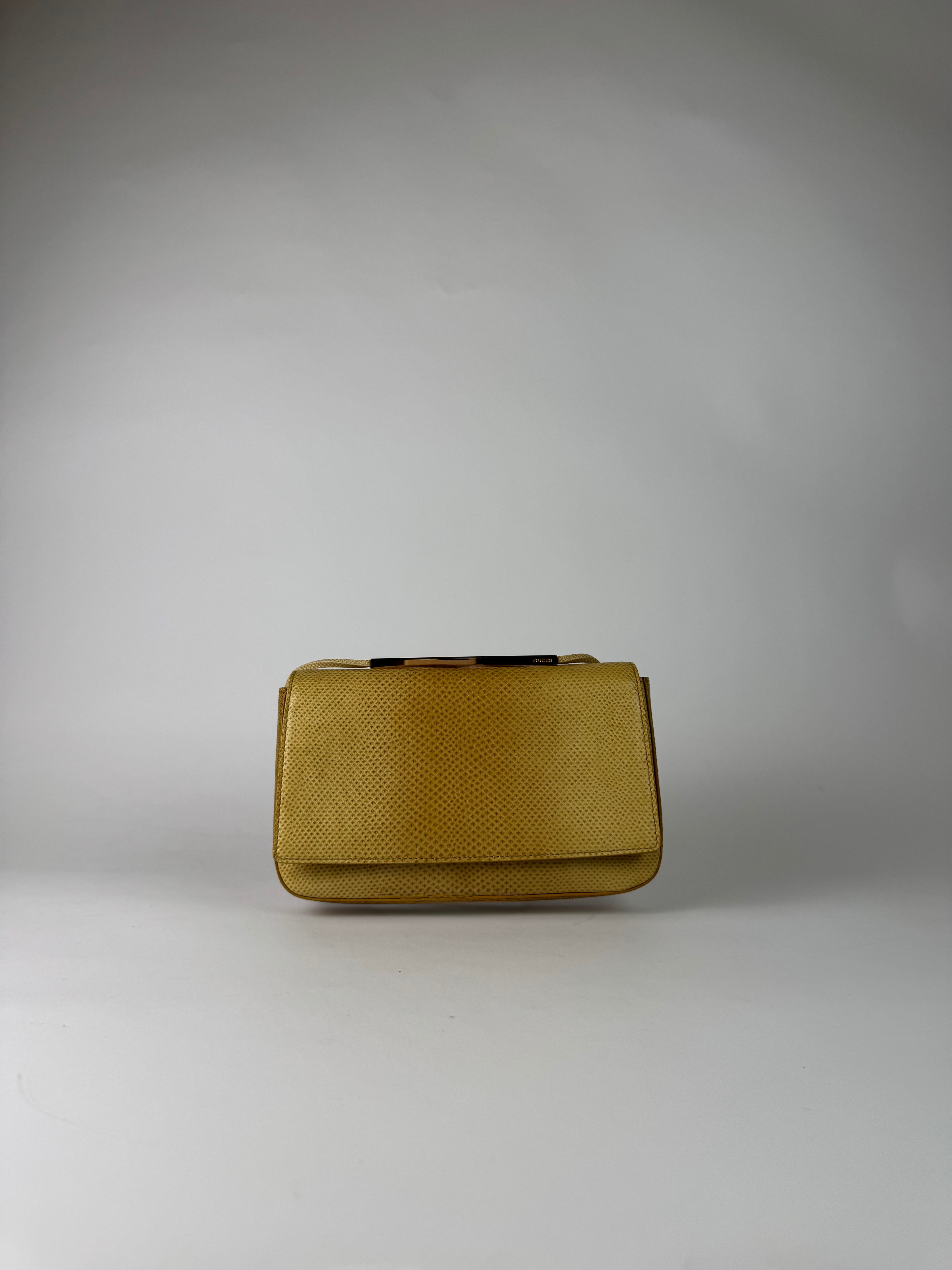 Gucci Vintage Lizard Shoulder Bag