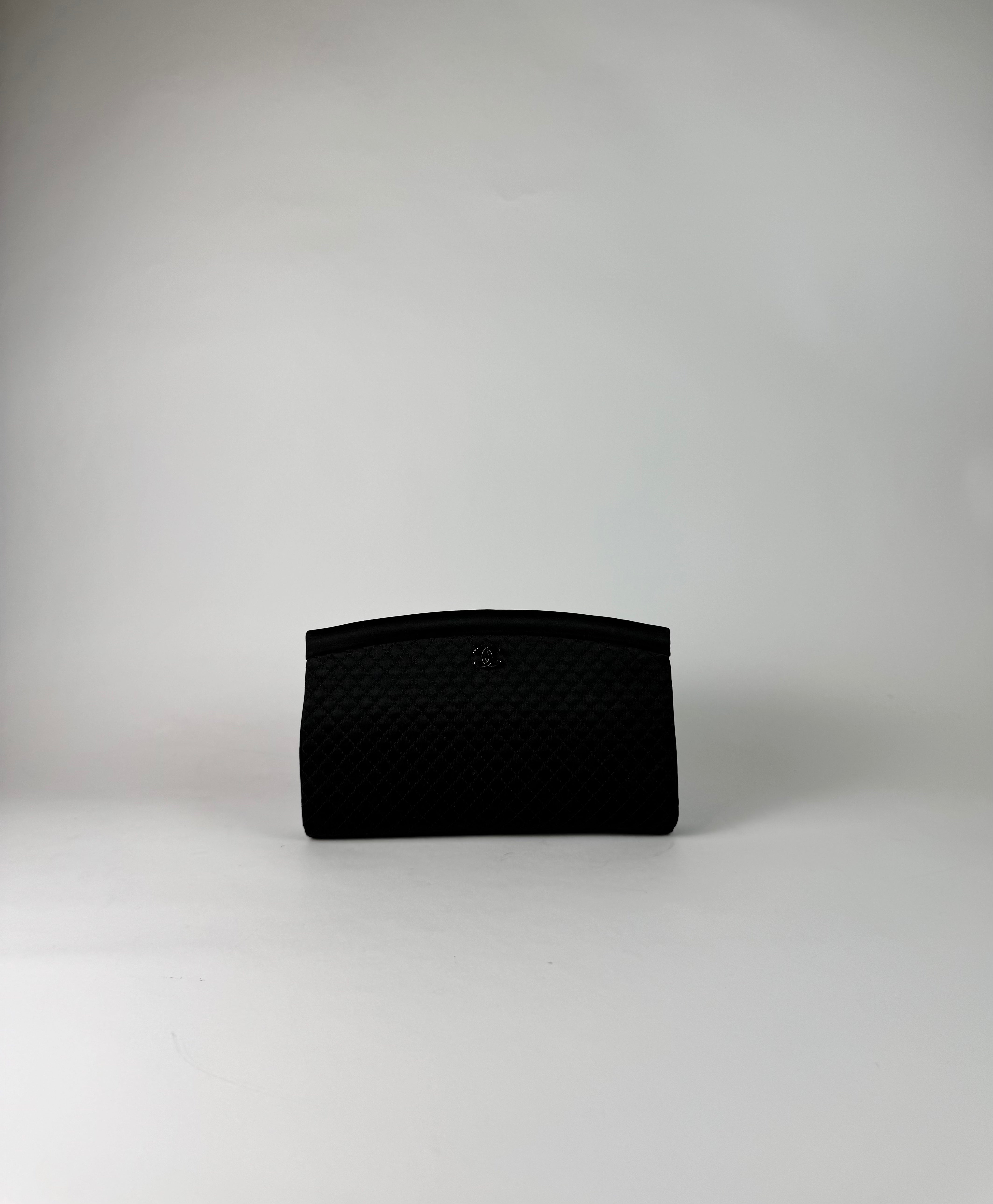 Chanel Black Pouchette Evening Clutch