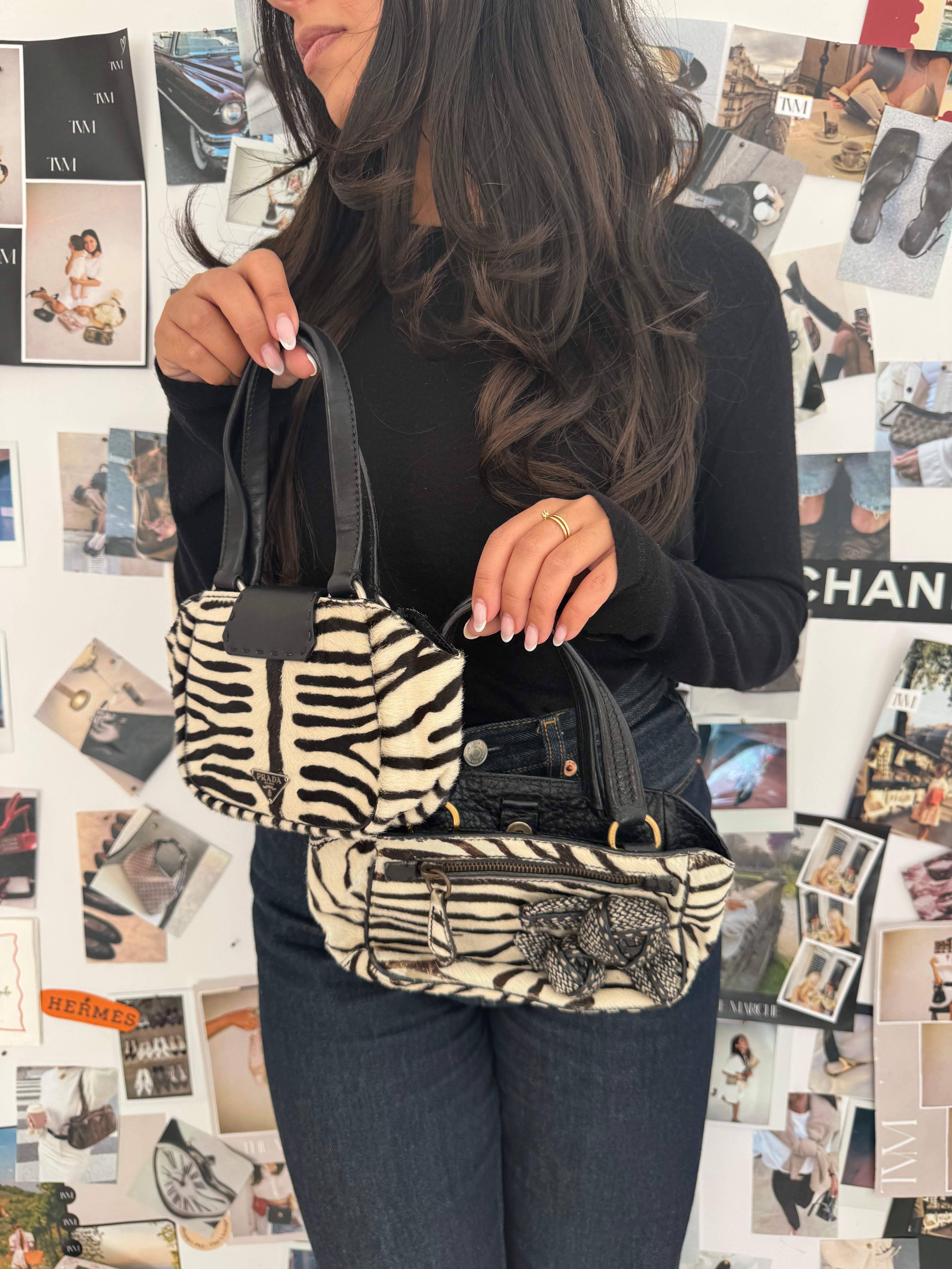 Prada Zebra Top Handle Bag Rare