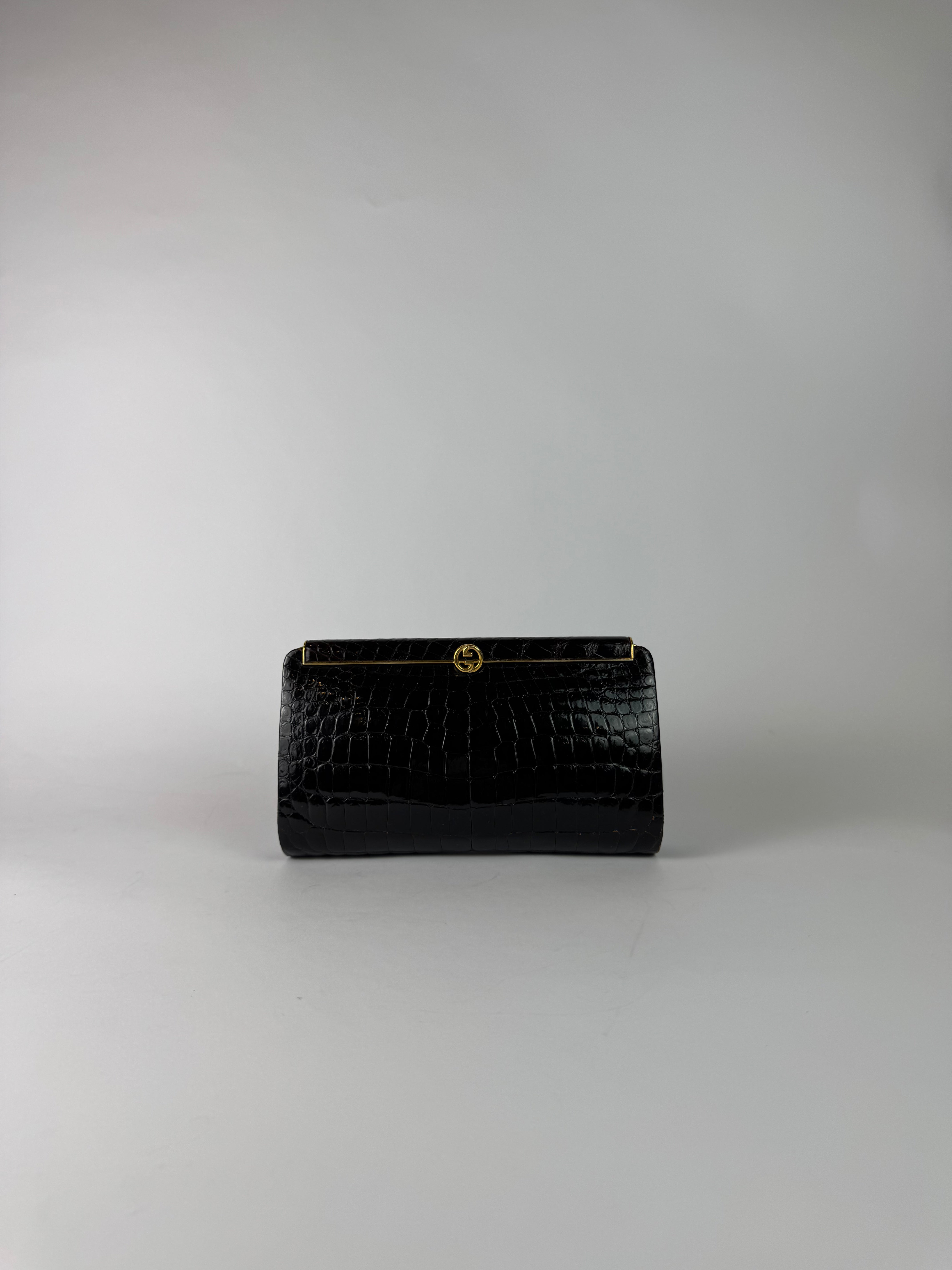 Gucci Vintage Crocodile Clutch