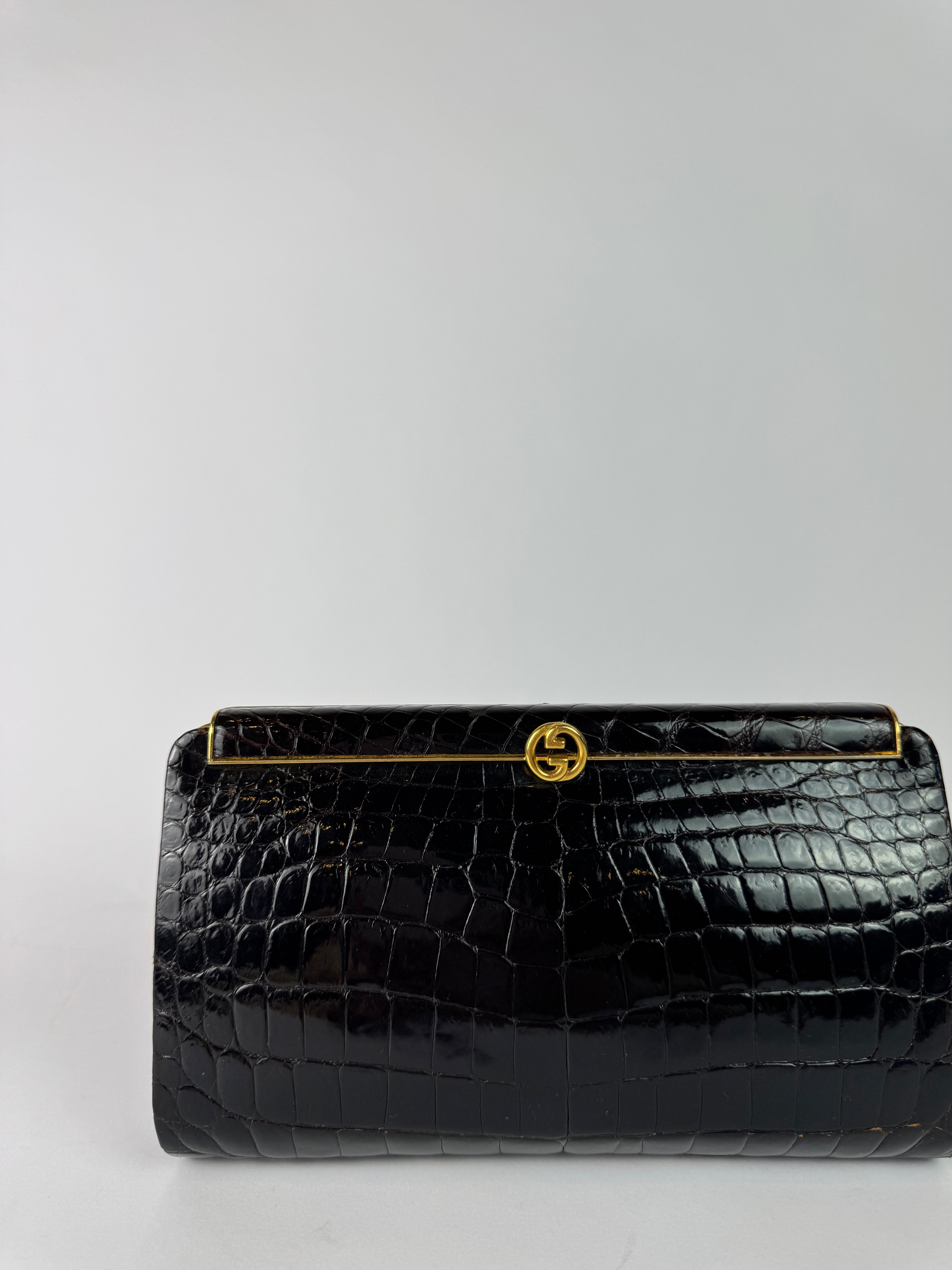 Gucci Vintage Crocodile Clutch