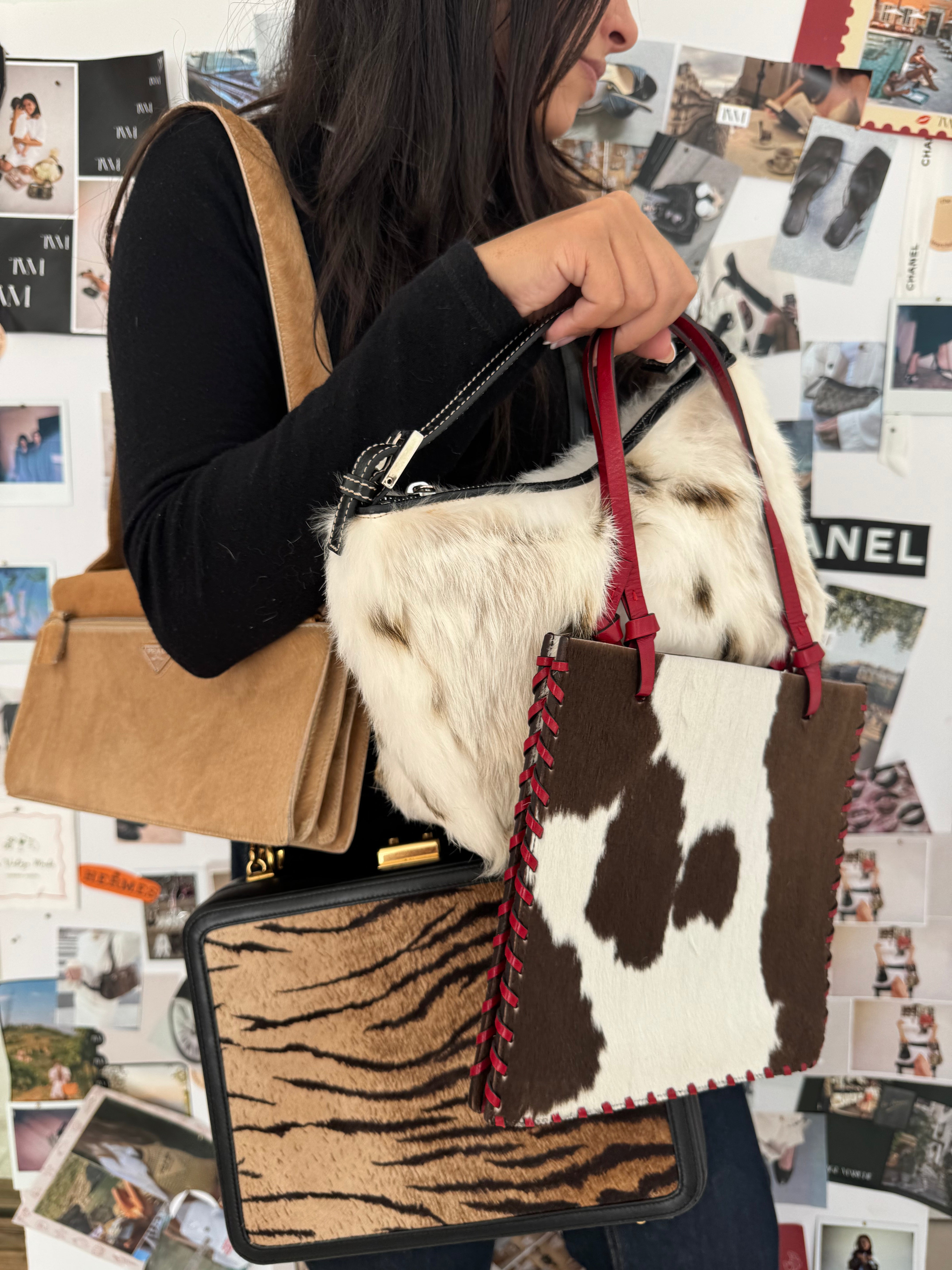 Gucci Tiger Print Pony Hair Handbag