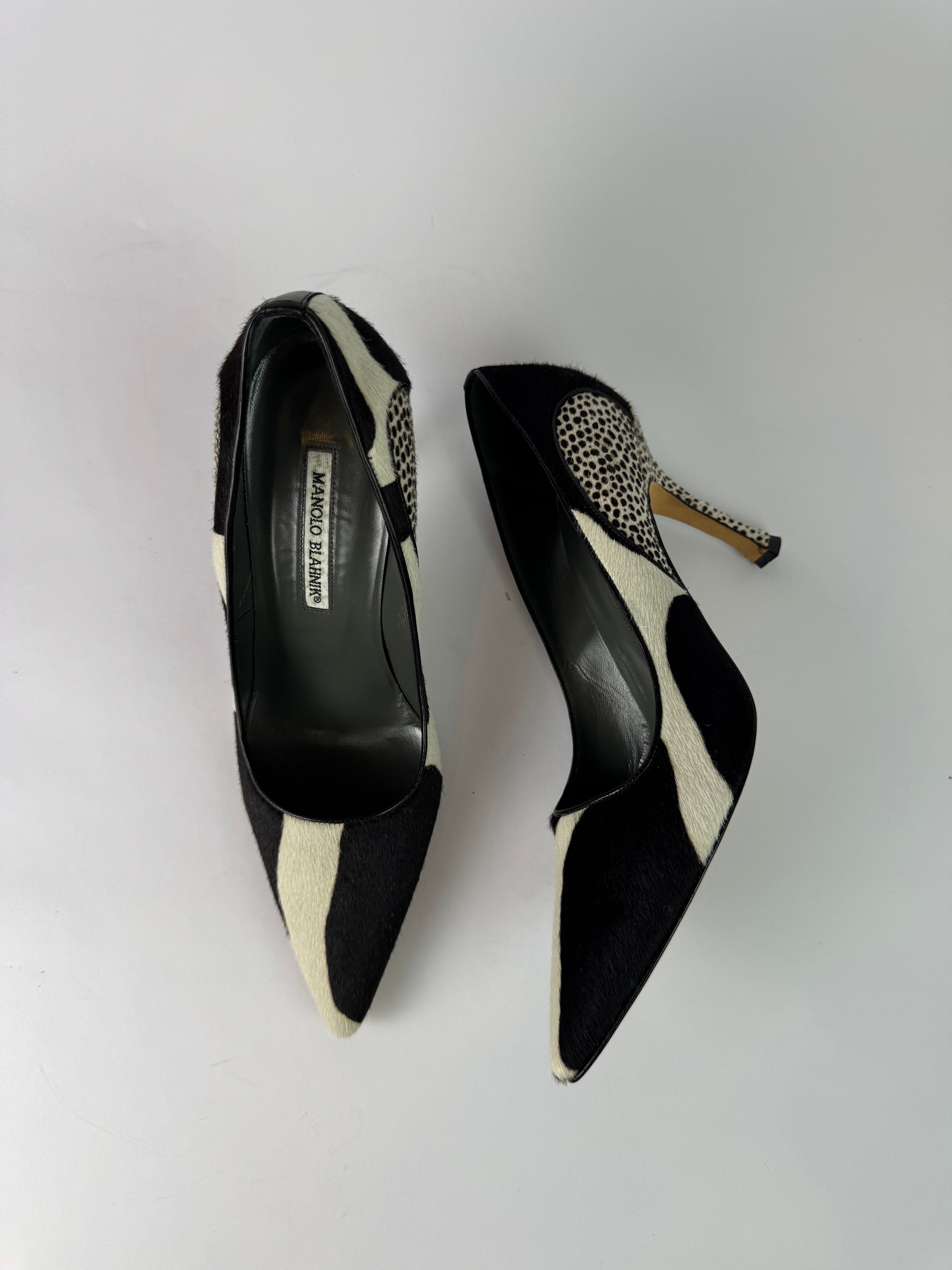 Manolo Blahnik Ponyhair Pumps 40