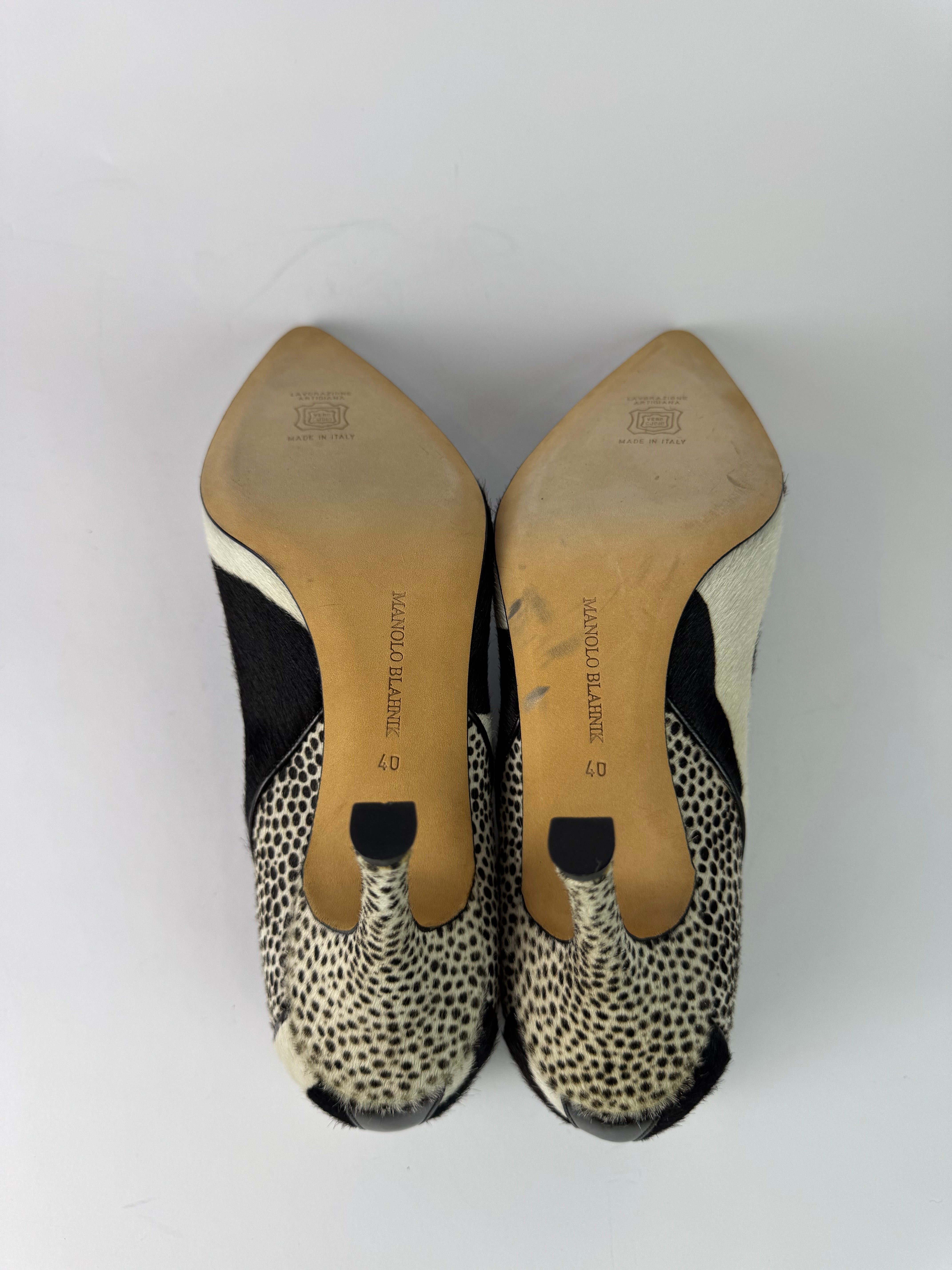 Manolo Blahnik Ponyhair Pumps 40