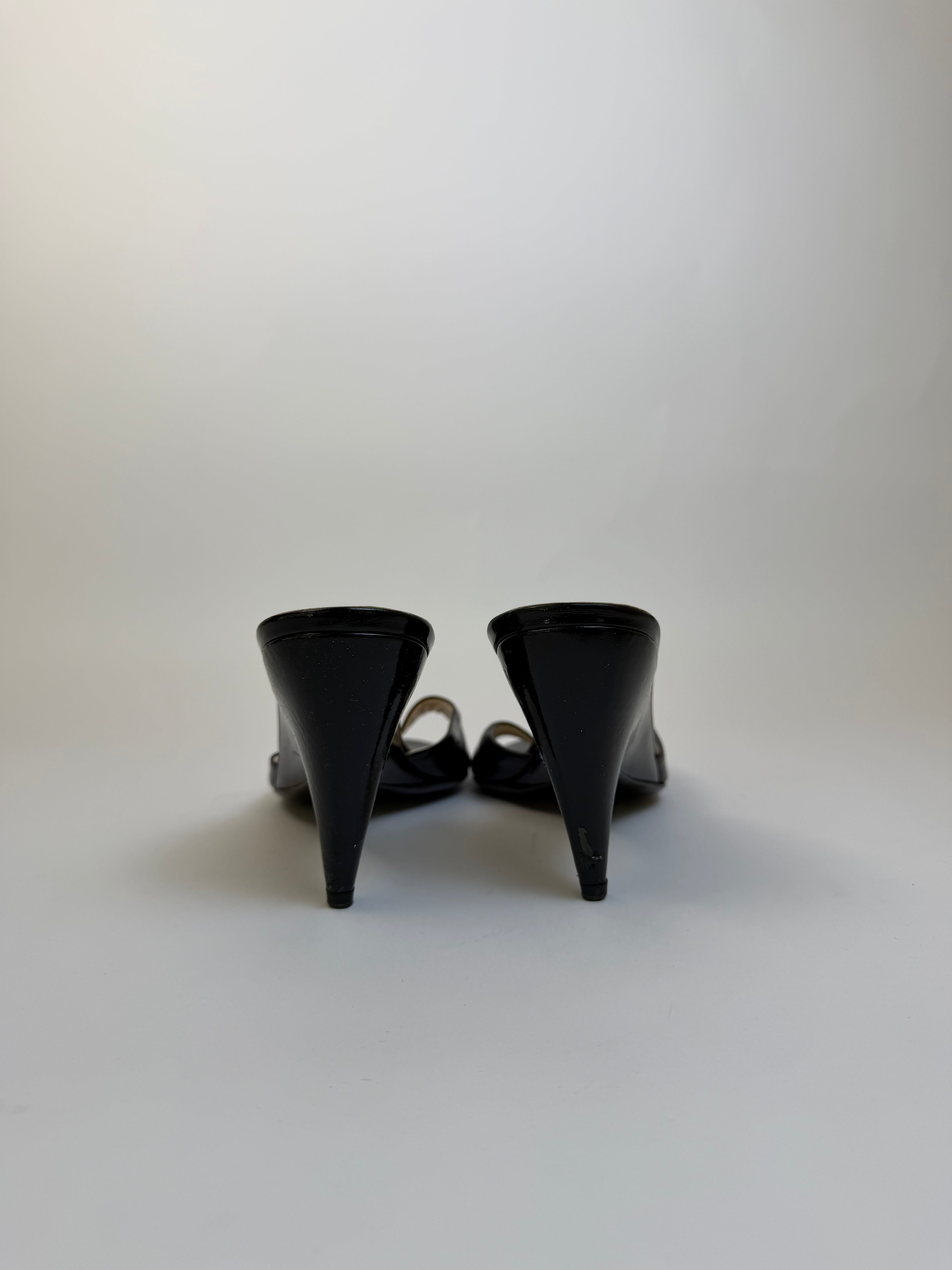 Prada Patent Leather Slides 39