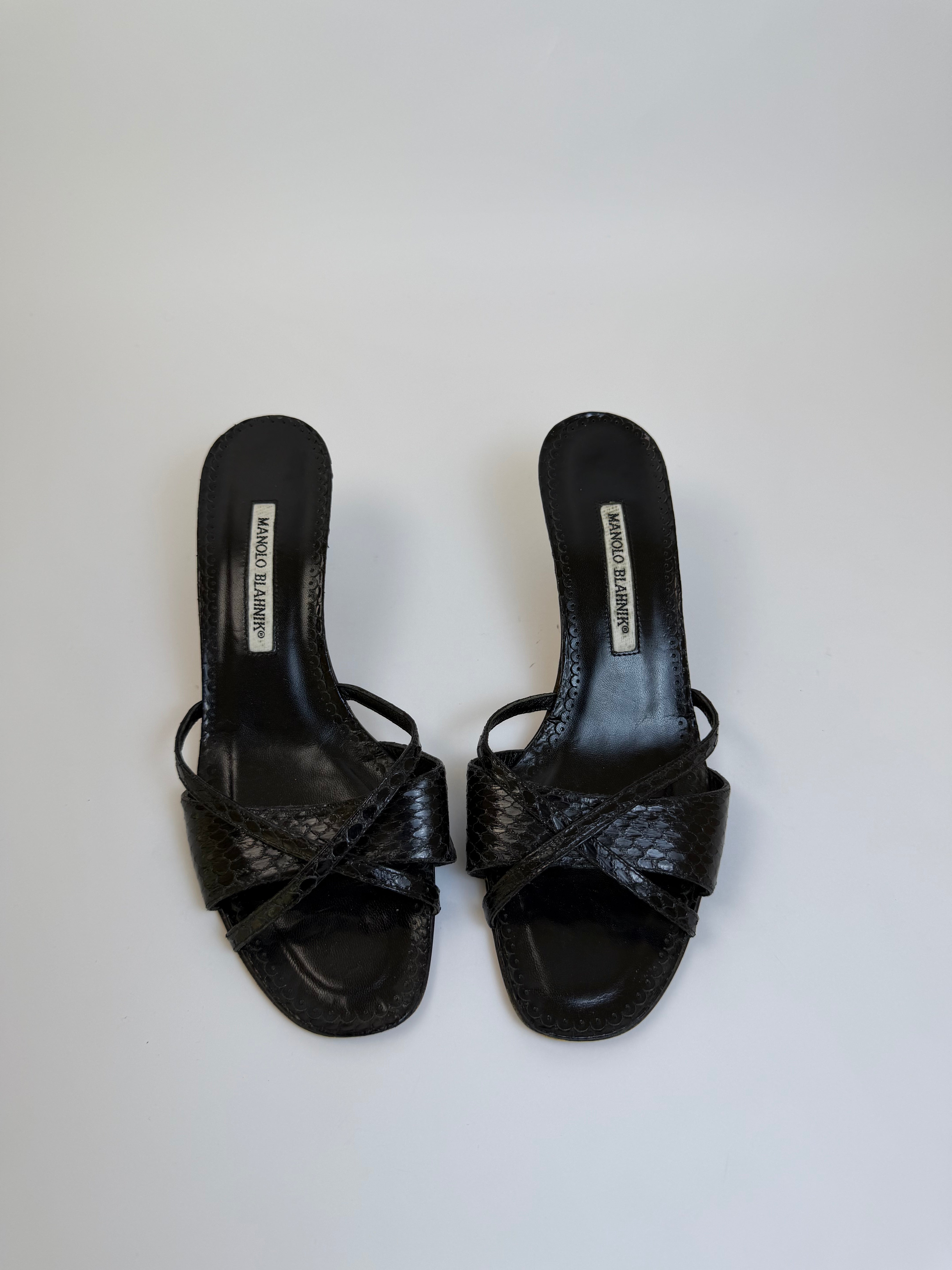 Manolo Blahnik Croc Slides 39.5