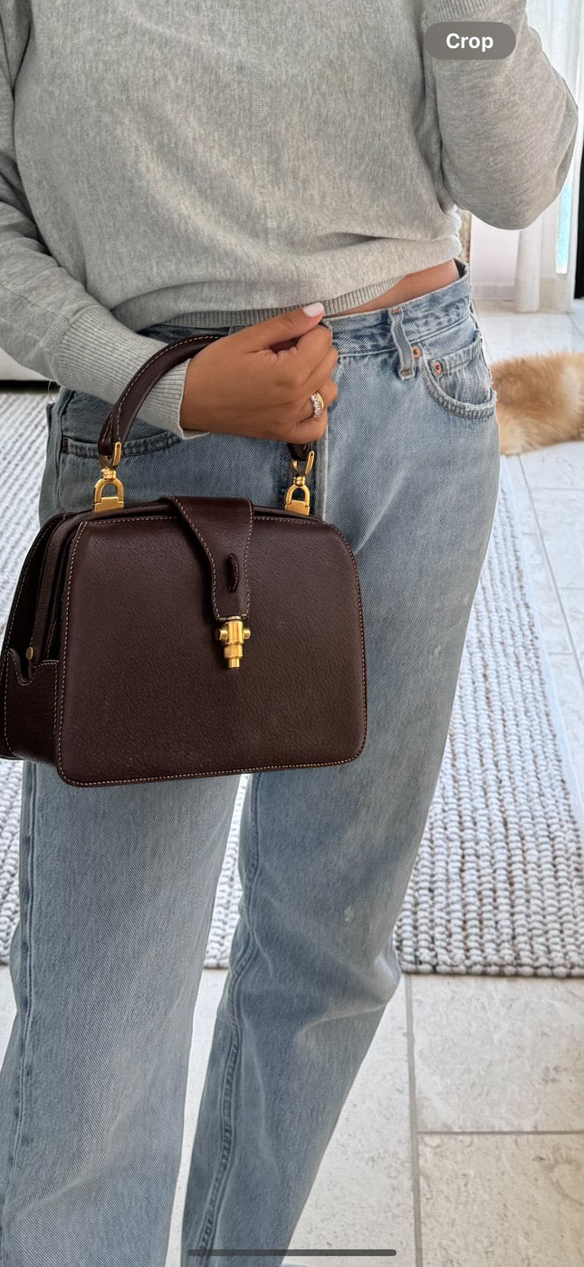 Gucci Brown Leather Jackie Handbag