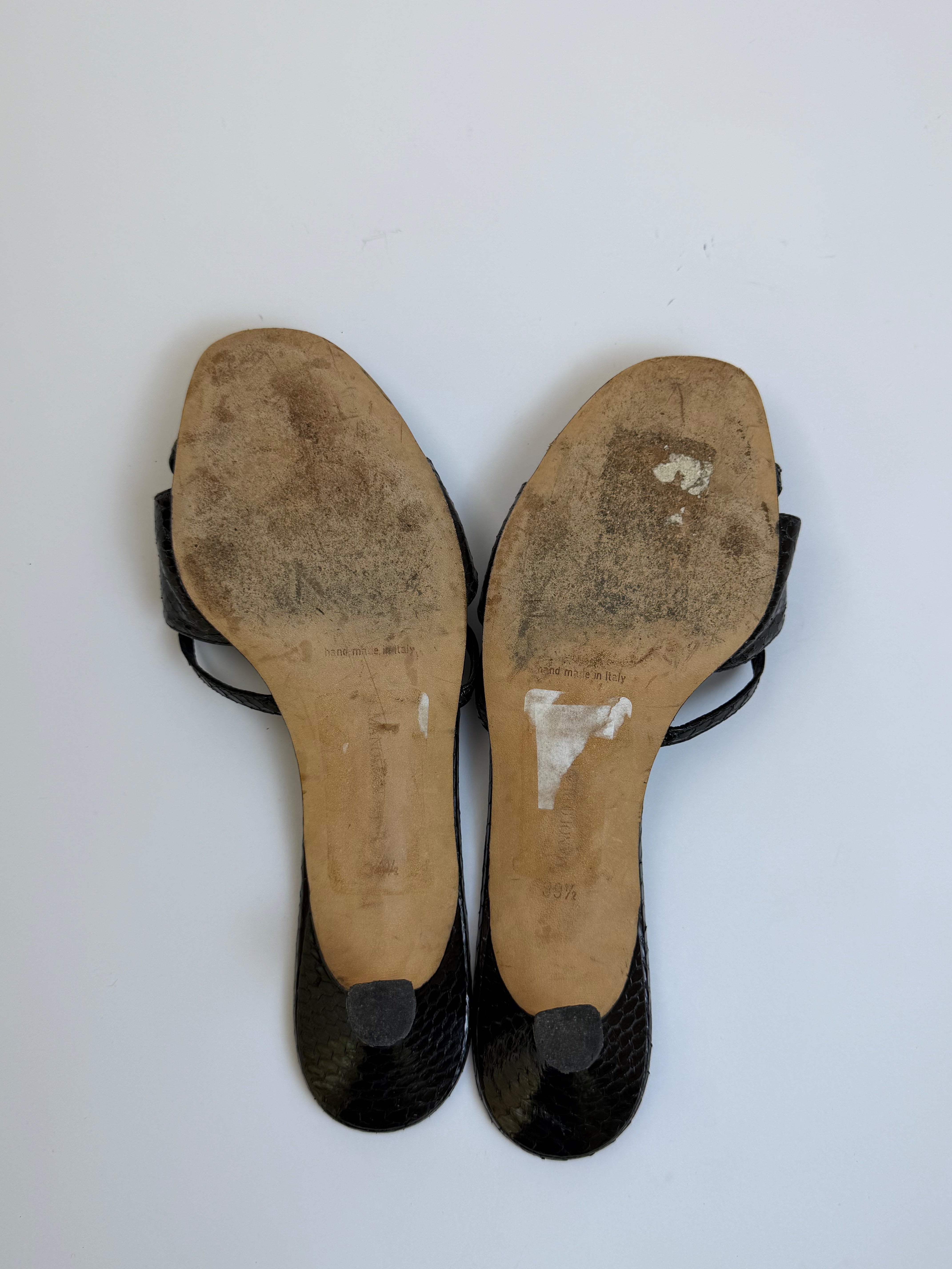 Manolo Blahnik Croc Slides 39.5
