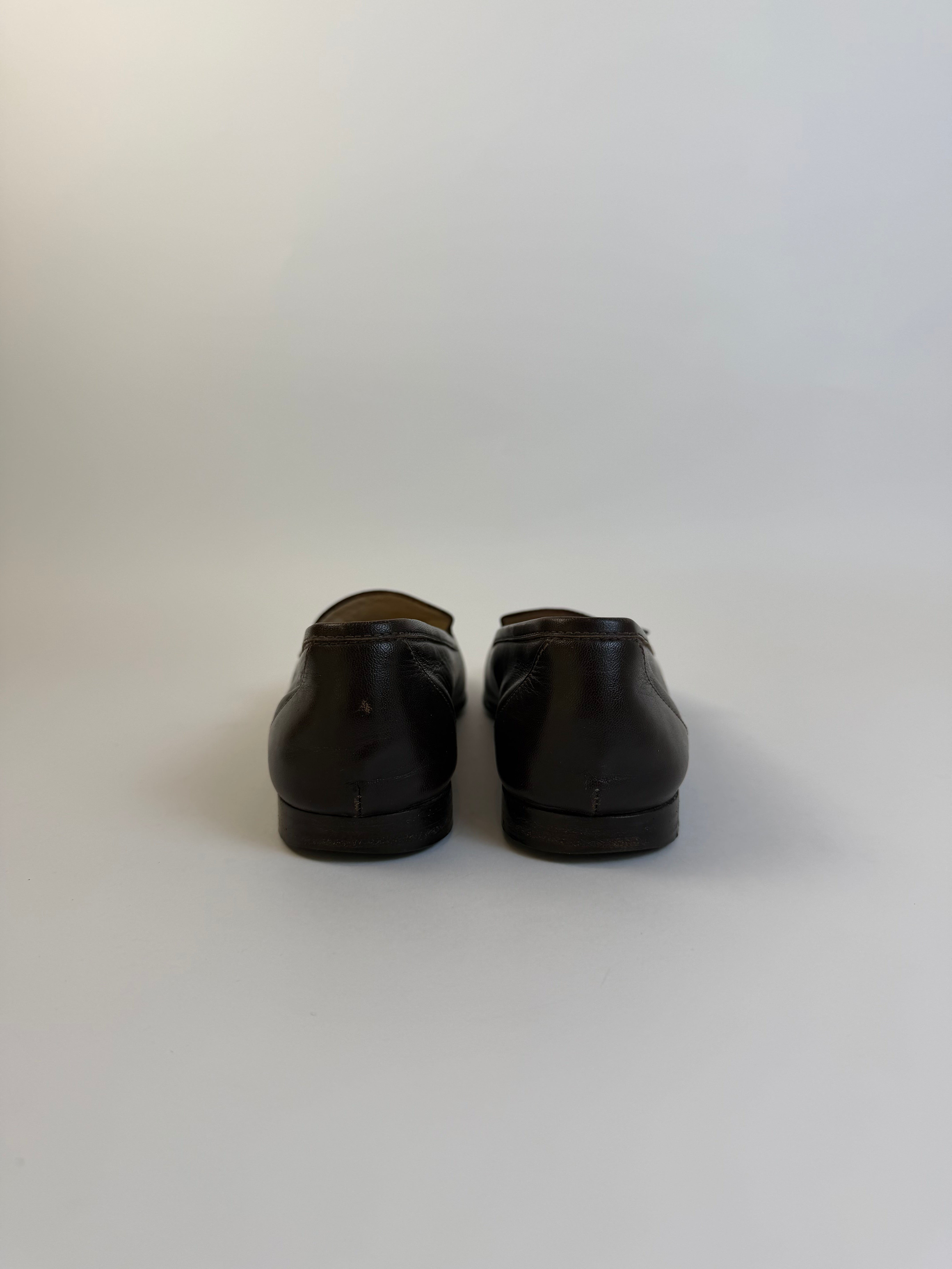 Chanel Brown Loafers 38