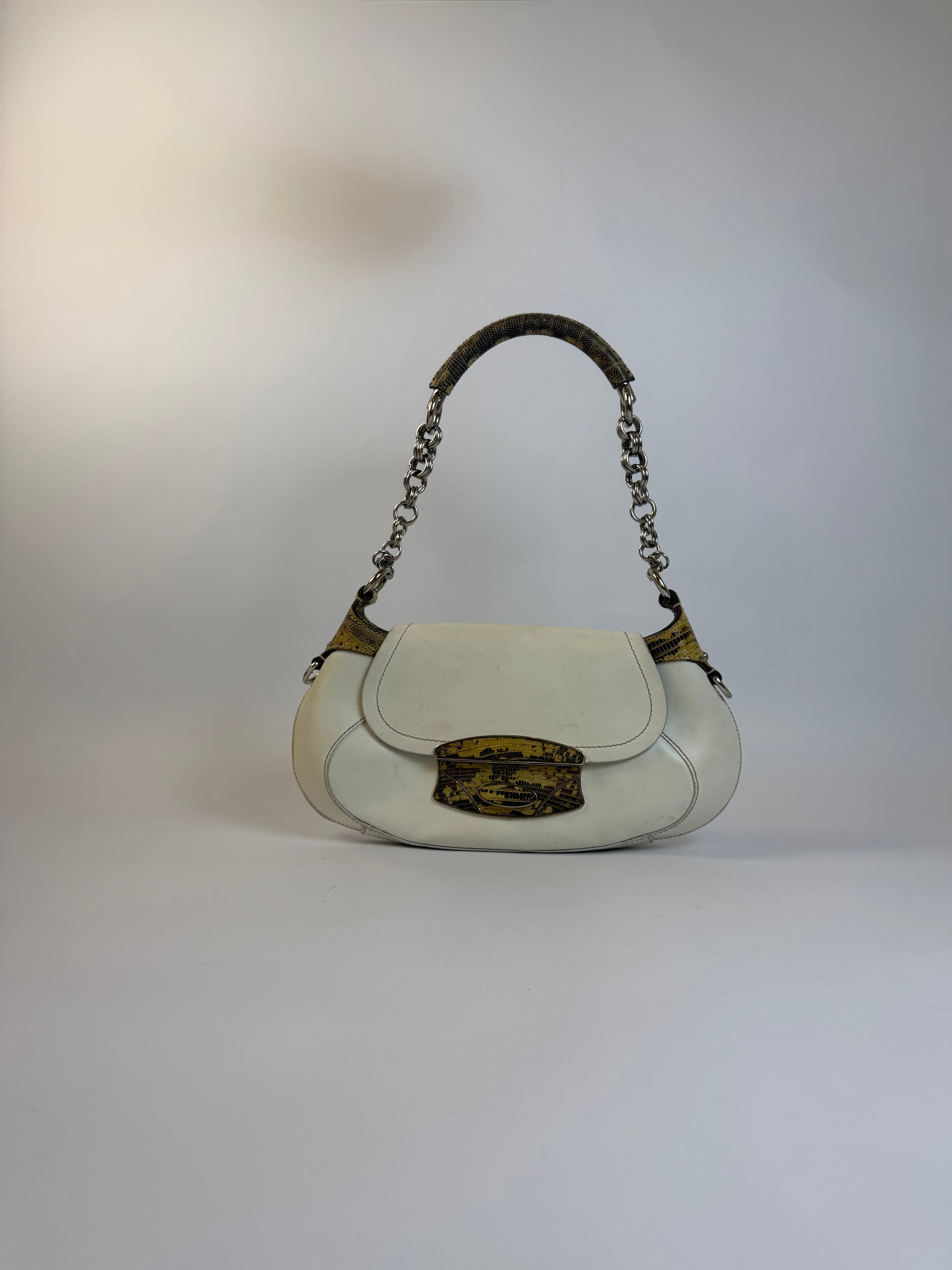 Prada Leather Lizard Shoulder Bag