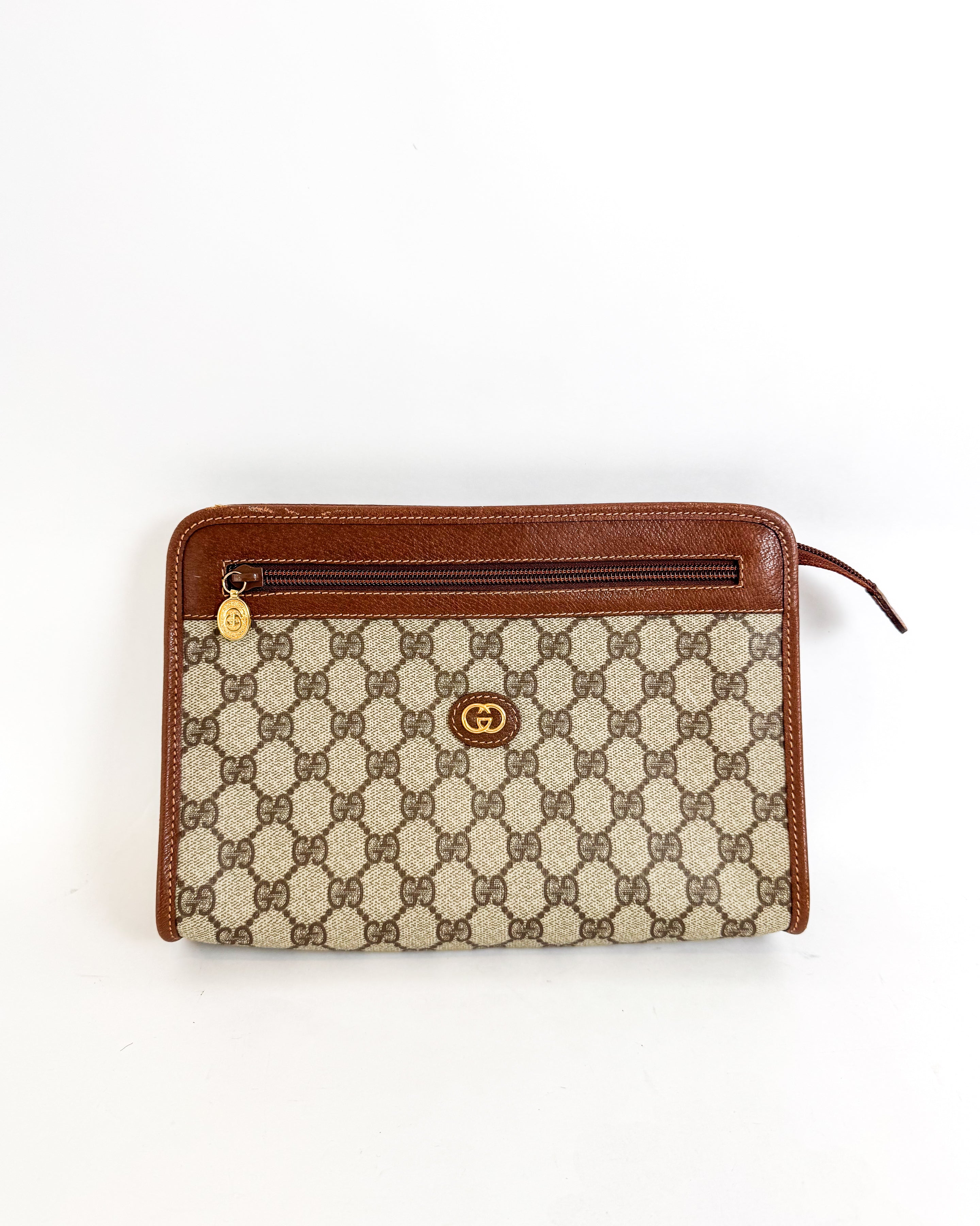 Gucci Vintage Canvas Clutch