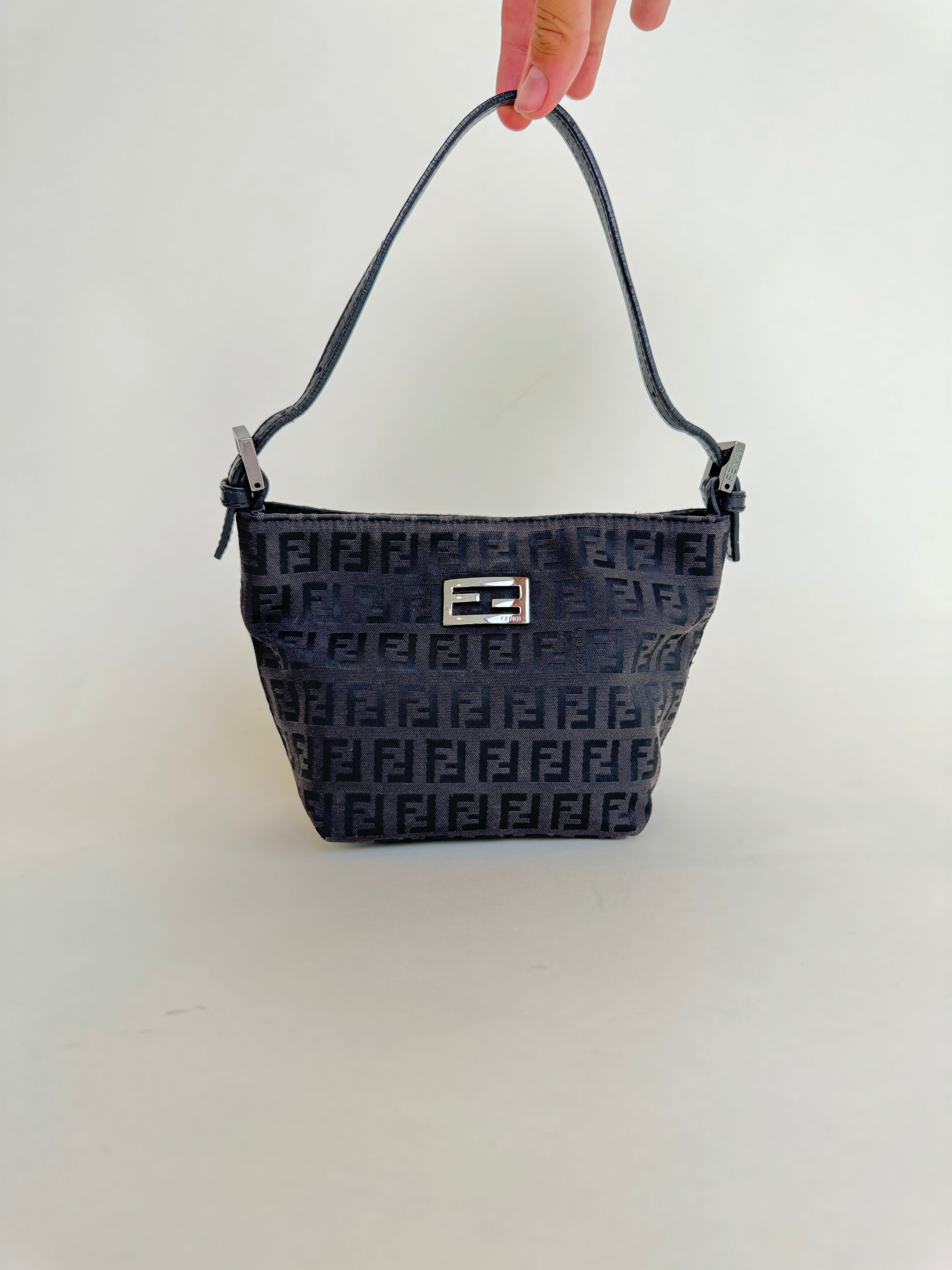 Fendi Mini Zucchino Canvas Handbag