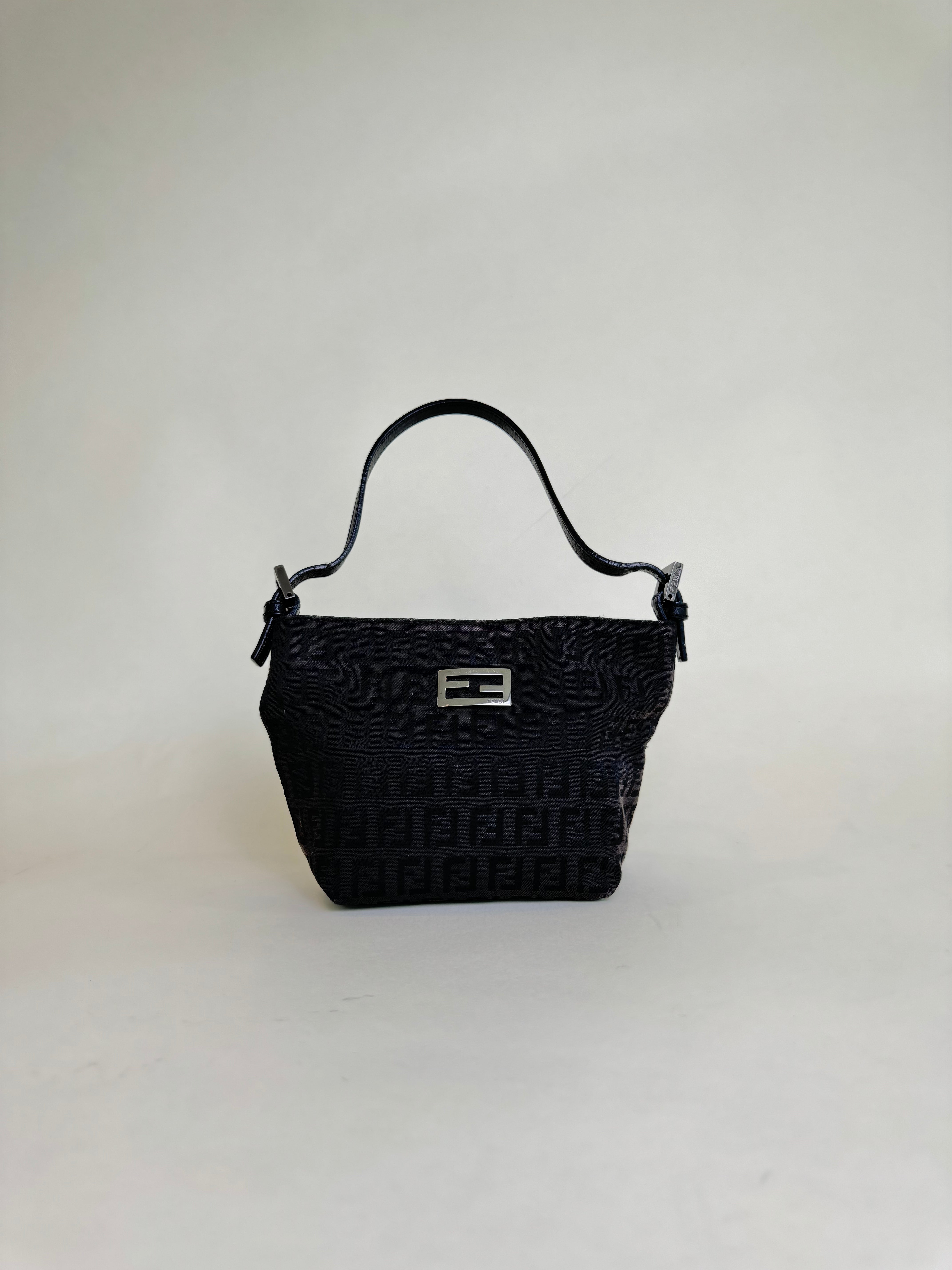 Fendi Mini Zucchino Canvas Handbag