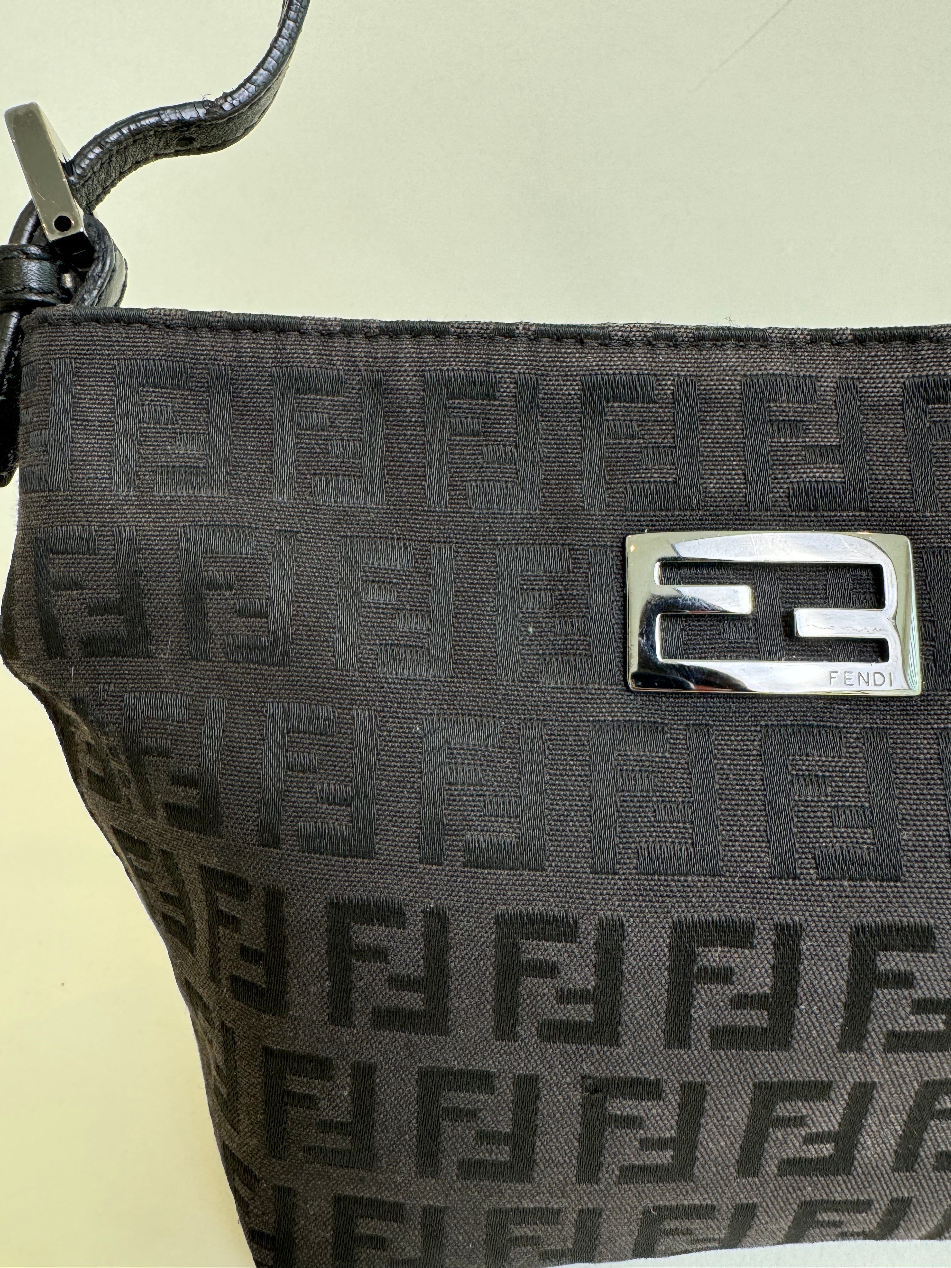 Fendi Mini Zucchino Canvas Handbag