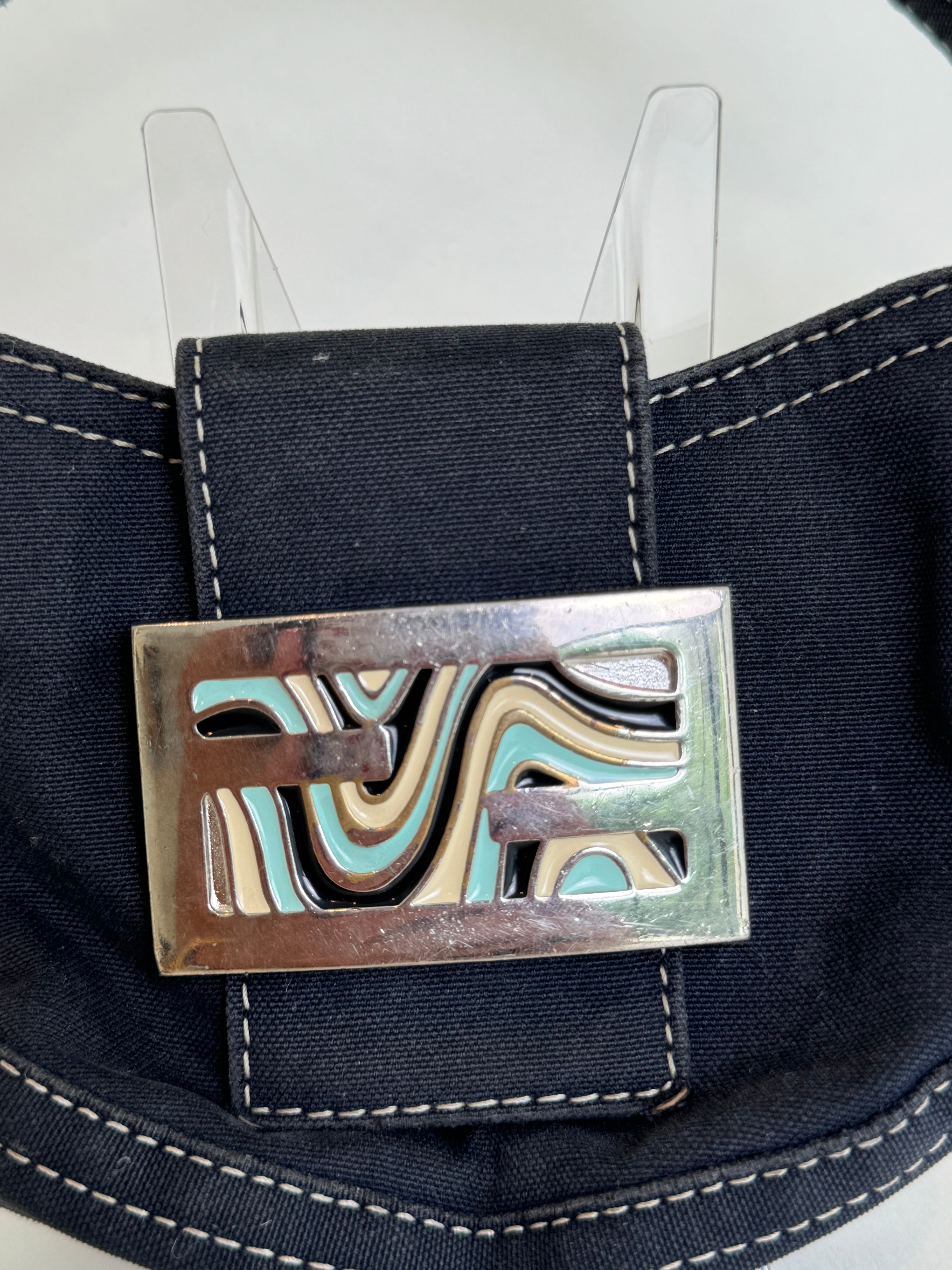 Fendi Denim Mini Croissant Pochette