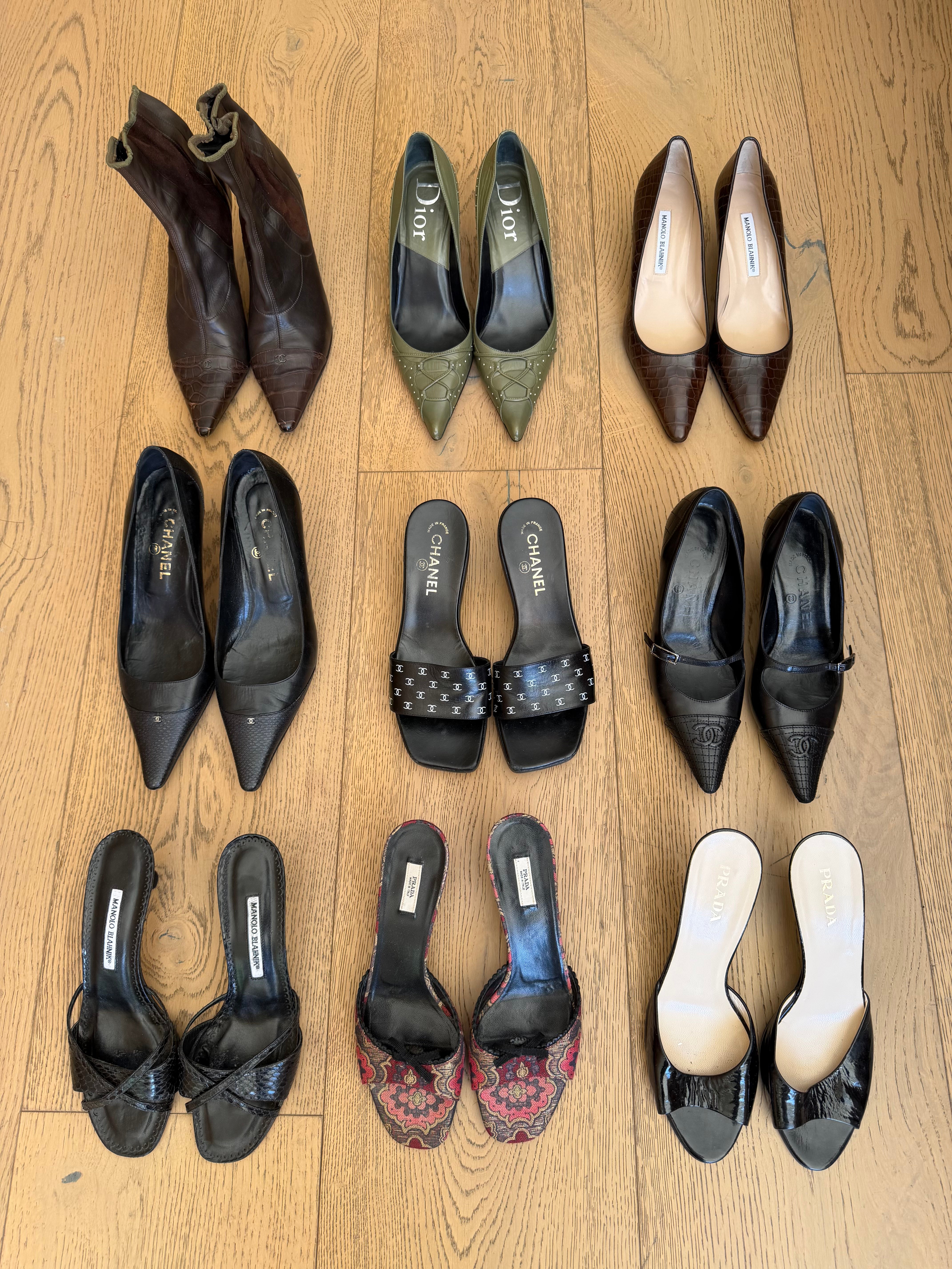 Manolo Blahnik Croc Slides 39.5