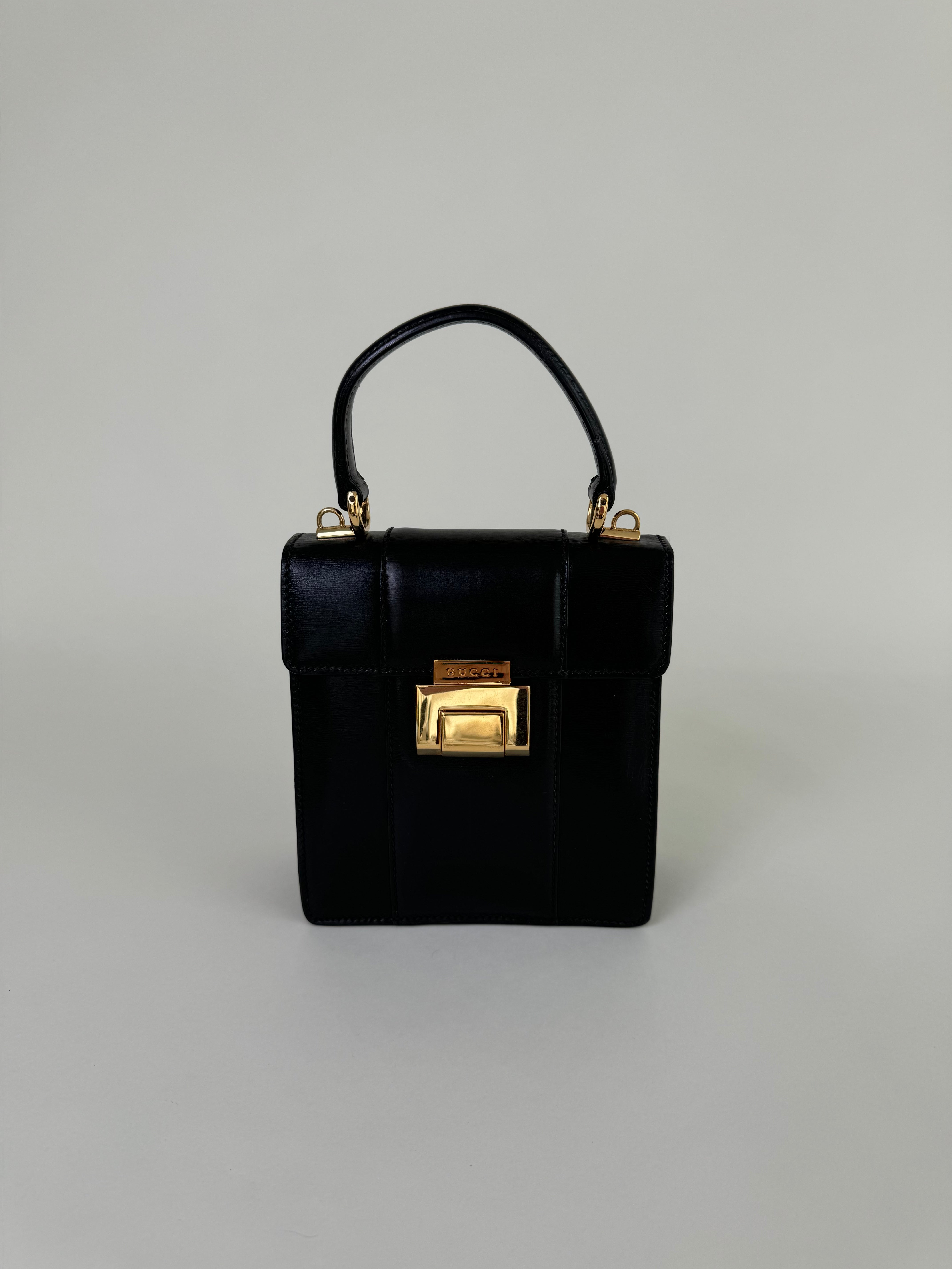 Gucci Black Leather Handbag