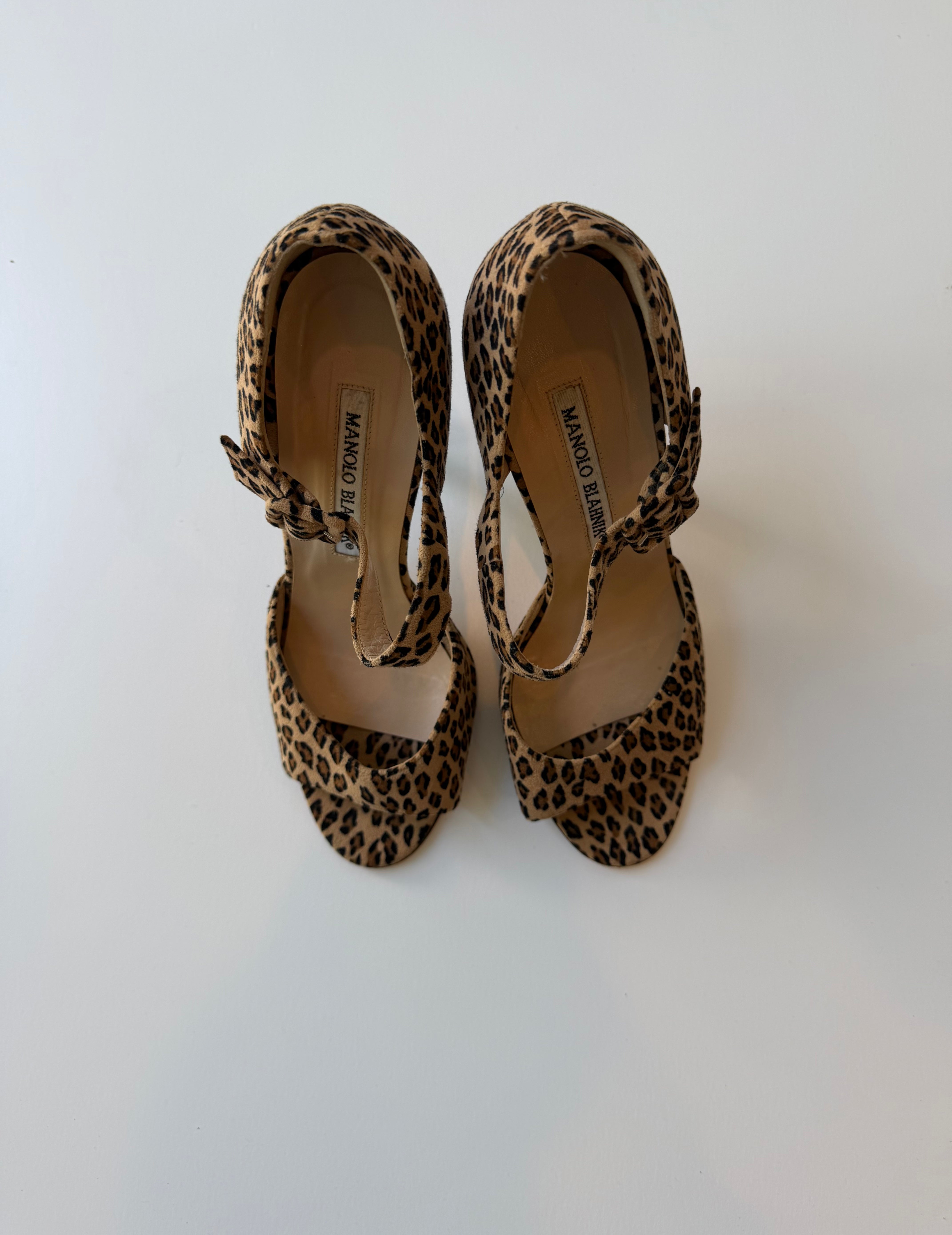 Manolo Blahnik Suede D'Orsay Pumps 37