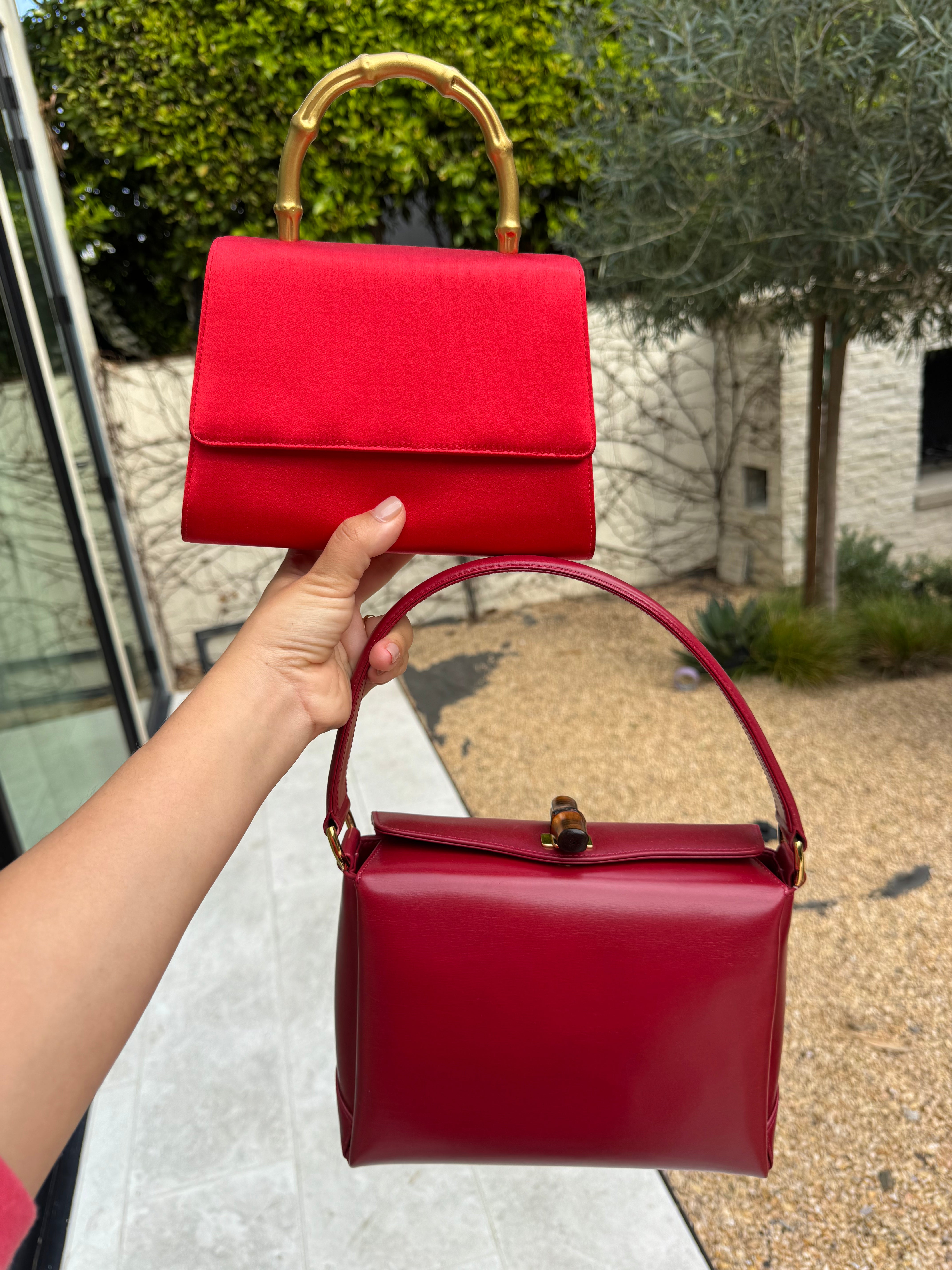 Gucci Satin Top Handle Bag