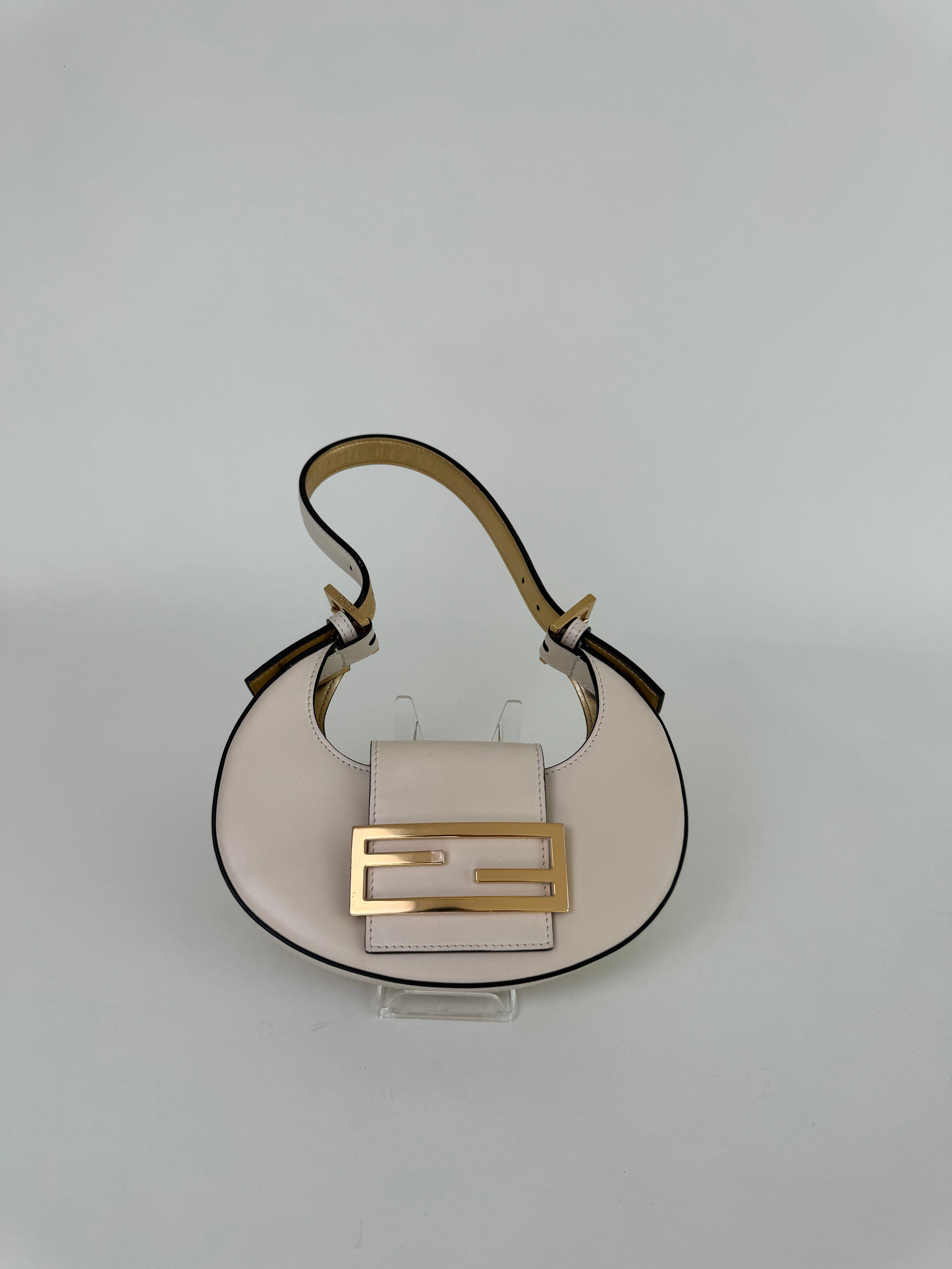 Fendi Ivory Leather Handbag