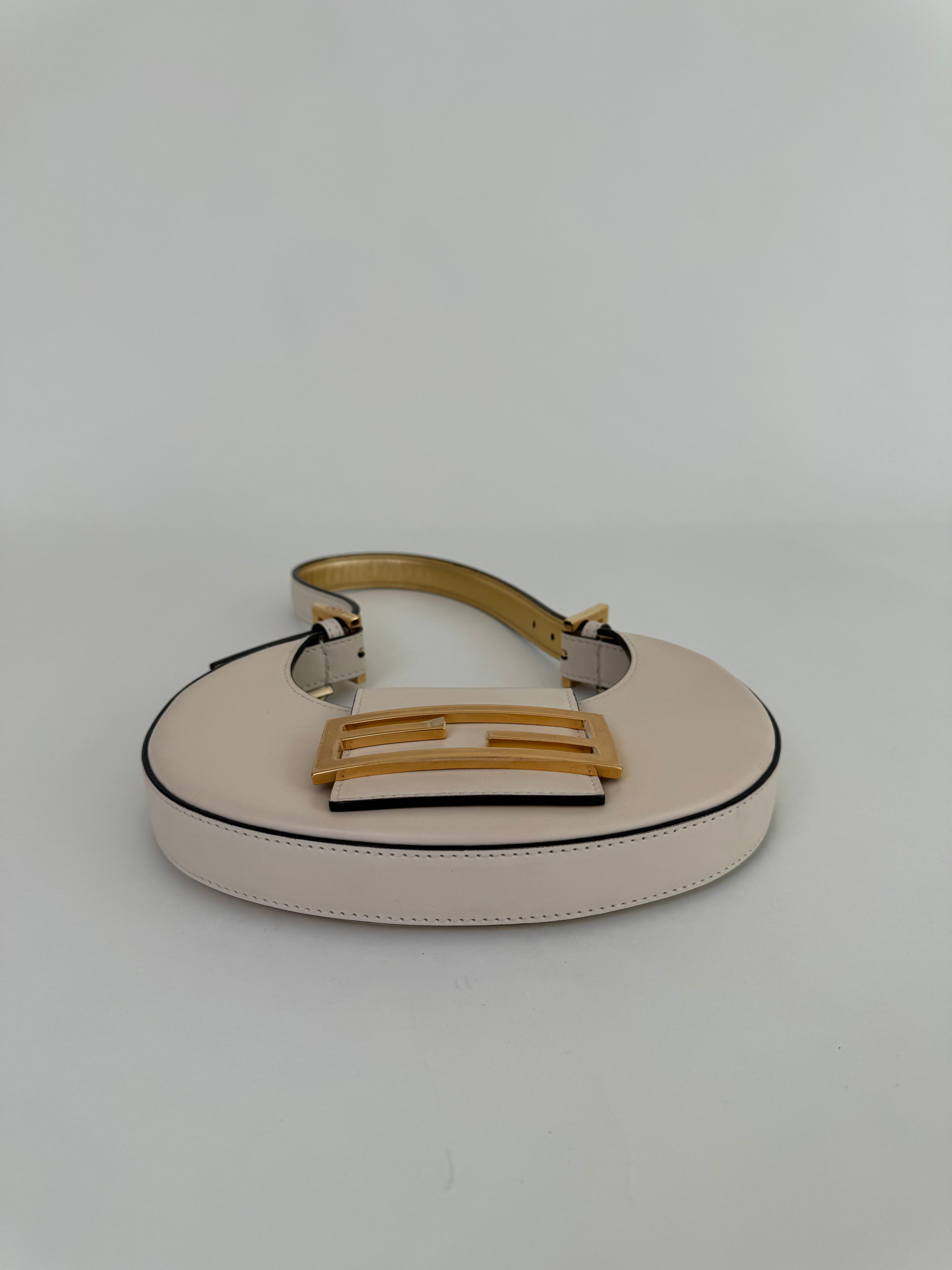 Fendi Ivory Leather Handbag