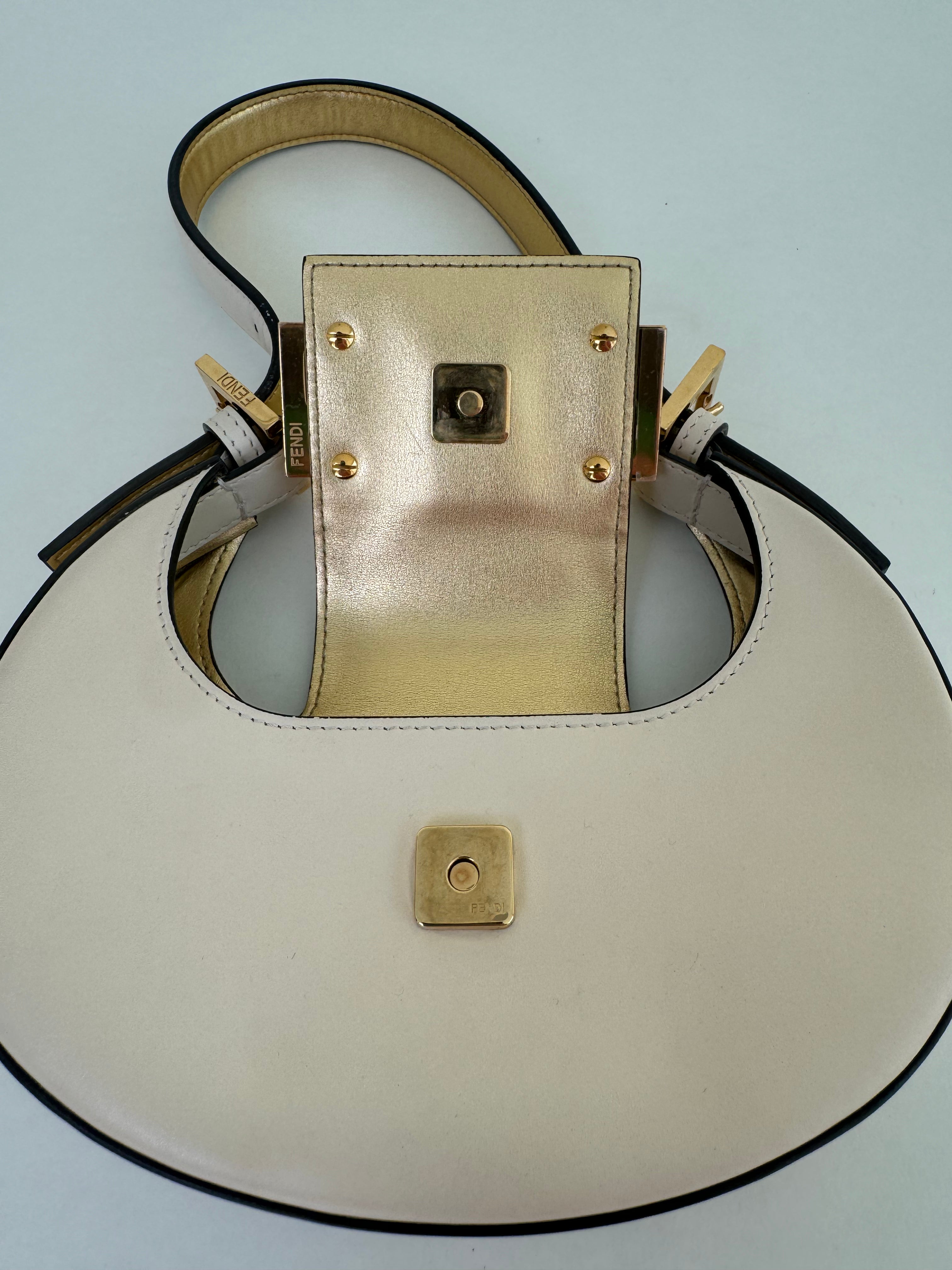 Fendi Ivory Leather Handbag