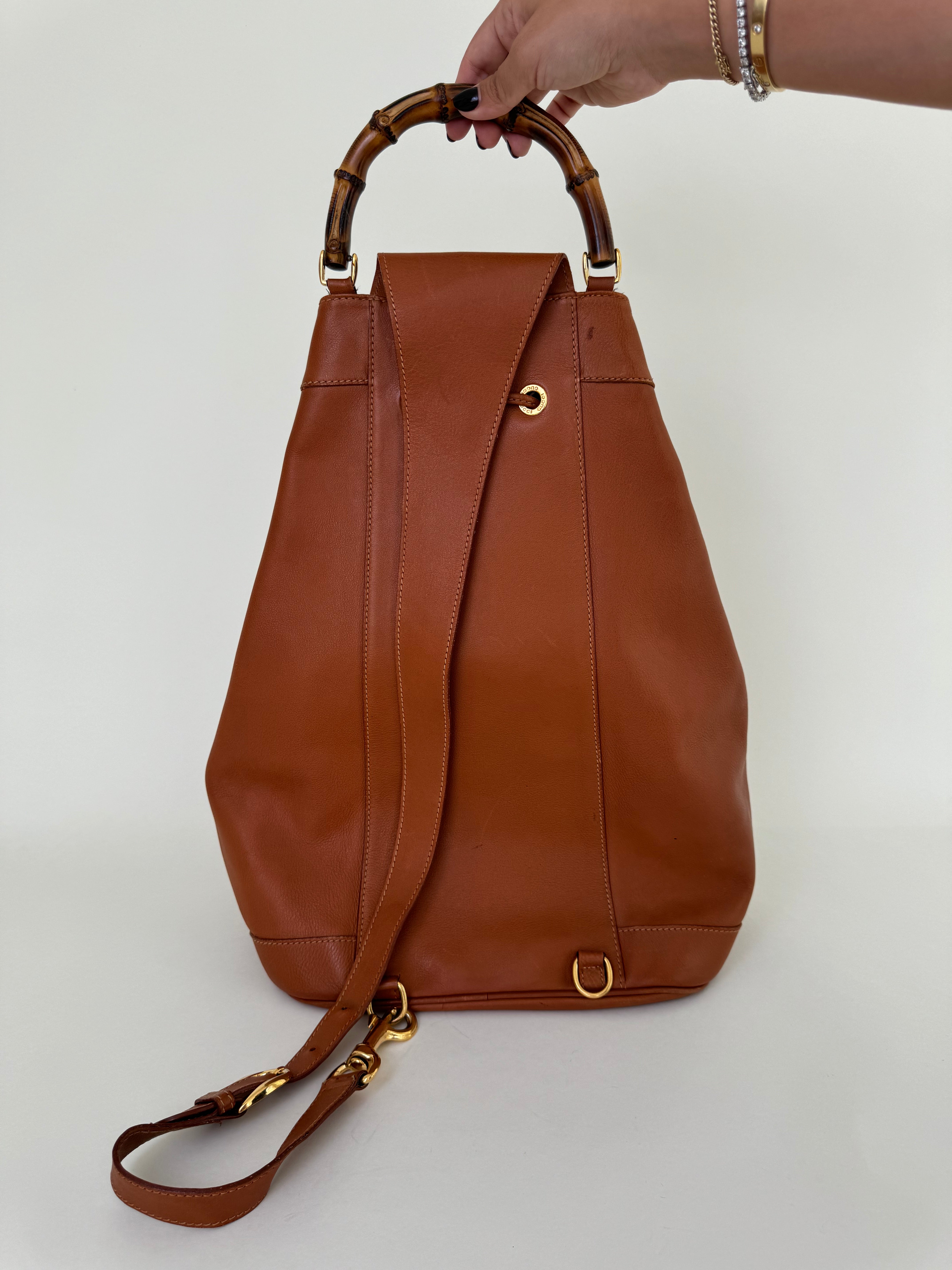 Gucci Brown Leather Crossbody Bag Large