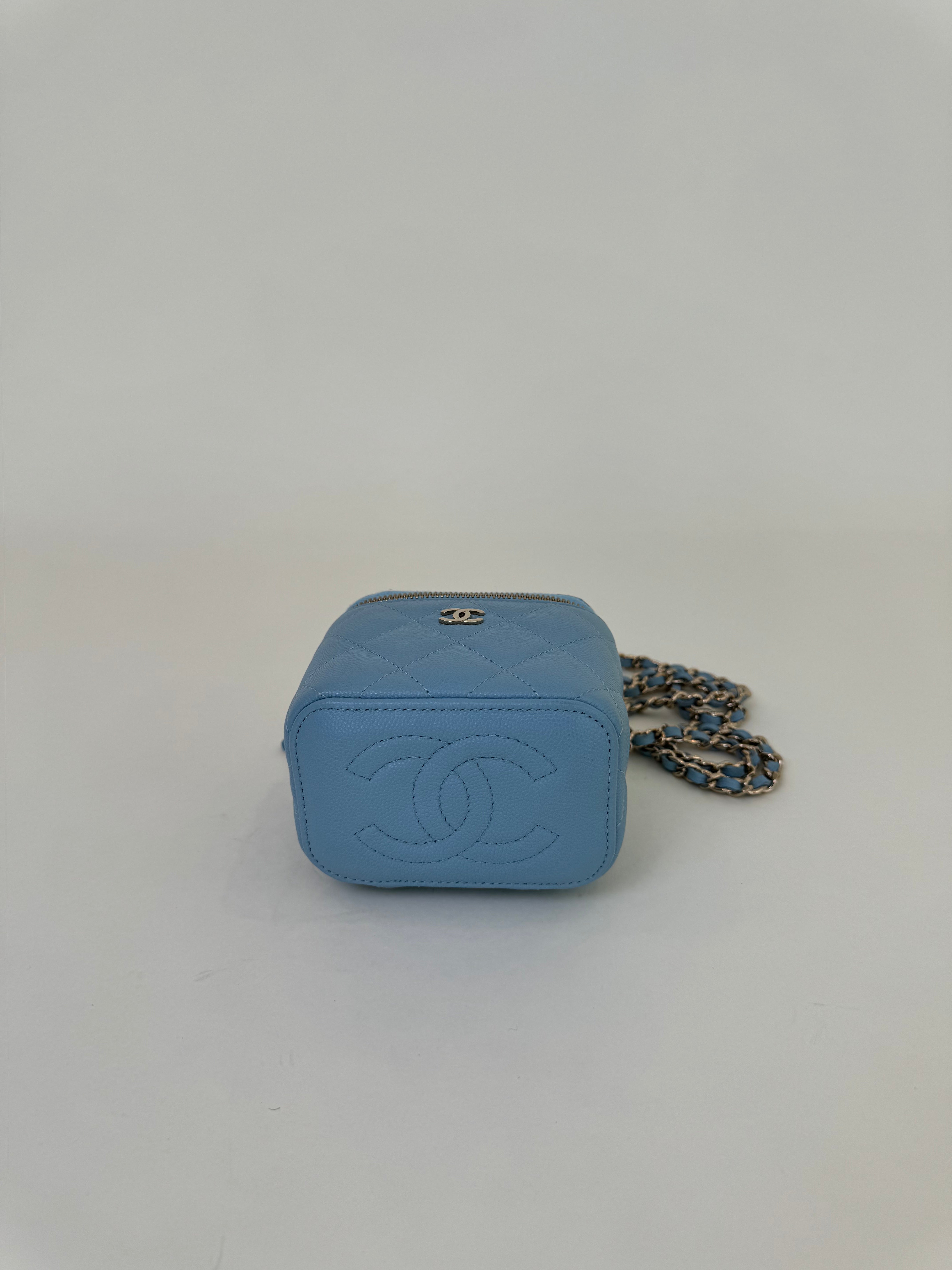 Chanel Mini Vanity Crossbody Blue Chanel Mini Vanity Crossbody Blue