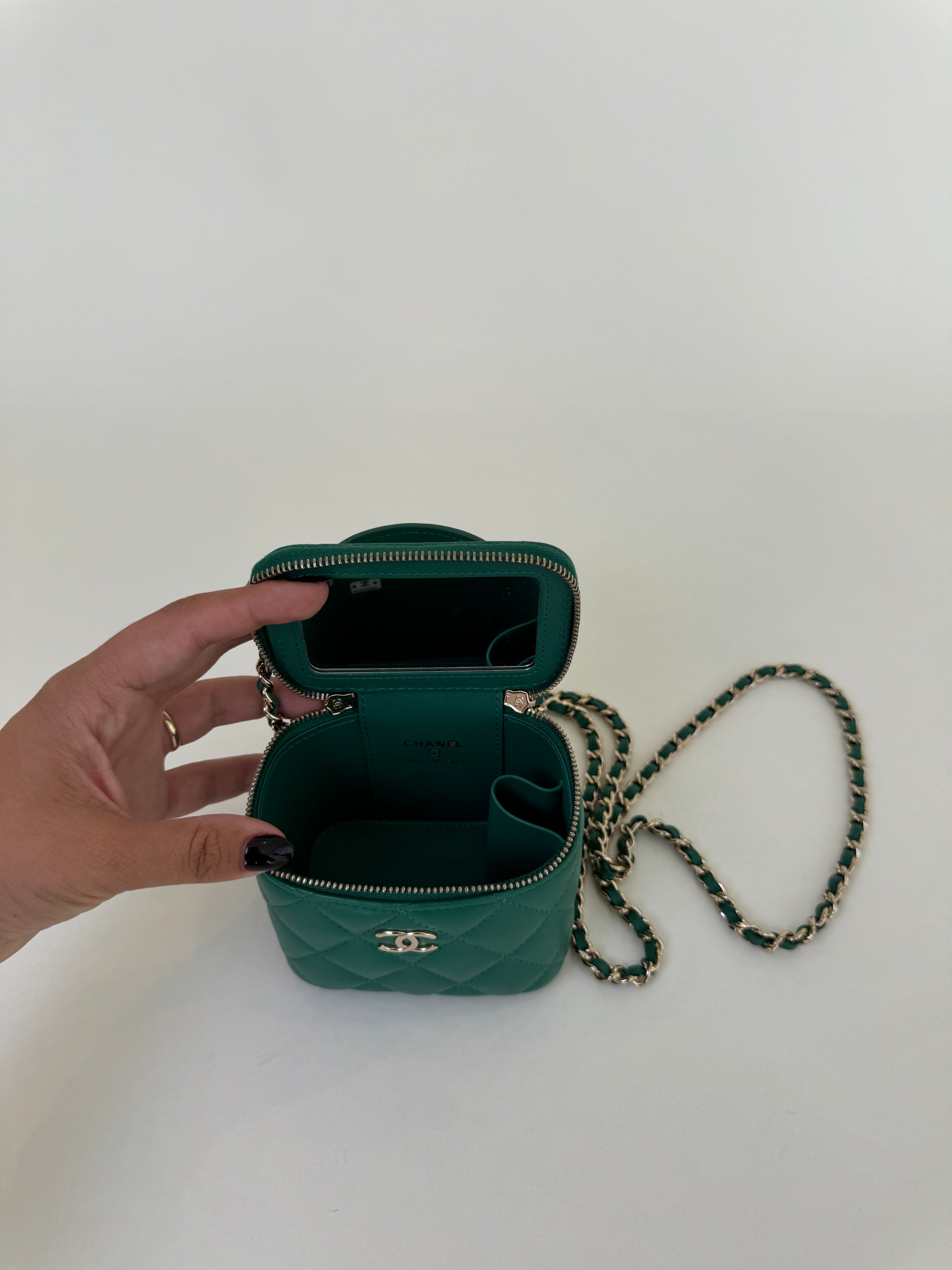 Chanel Mini Vanity Crossbody Green