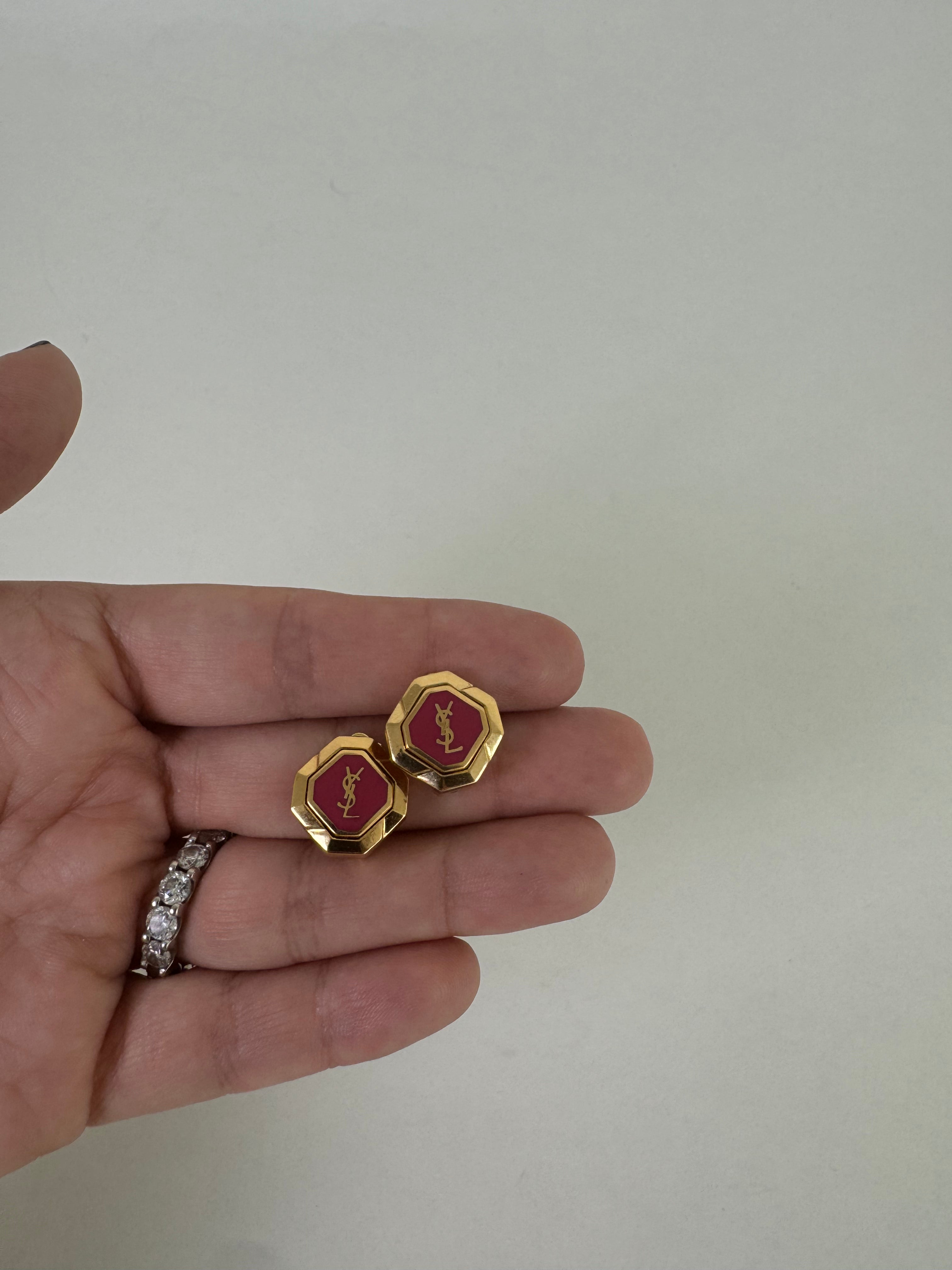 Yves Saint Laurent Vintage Mini YSL Earrings