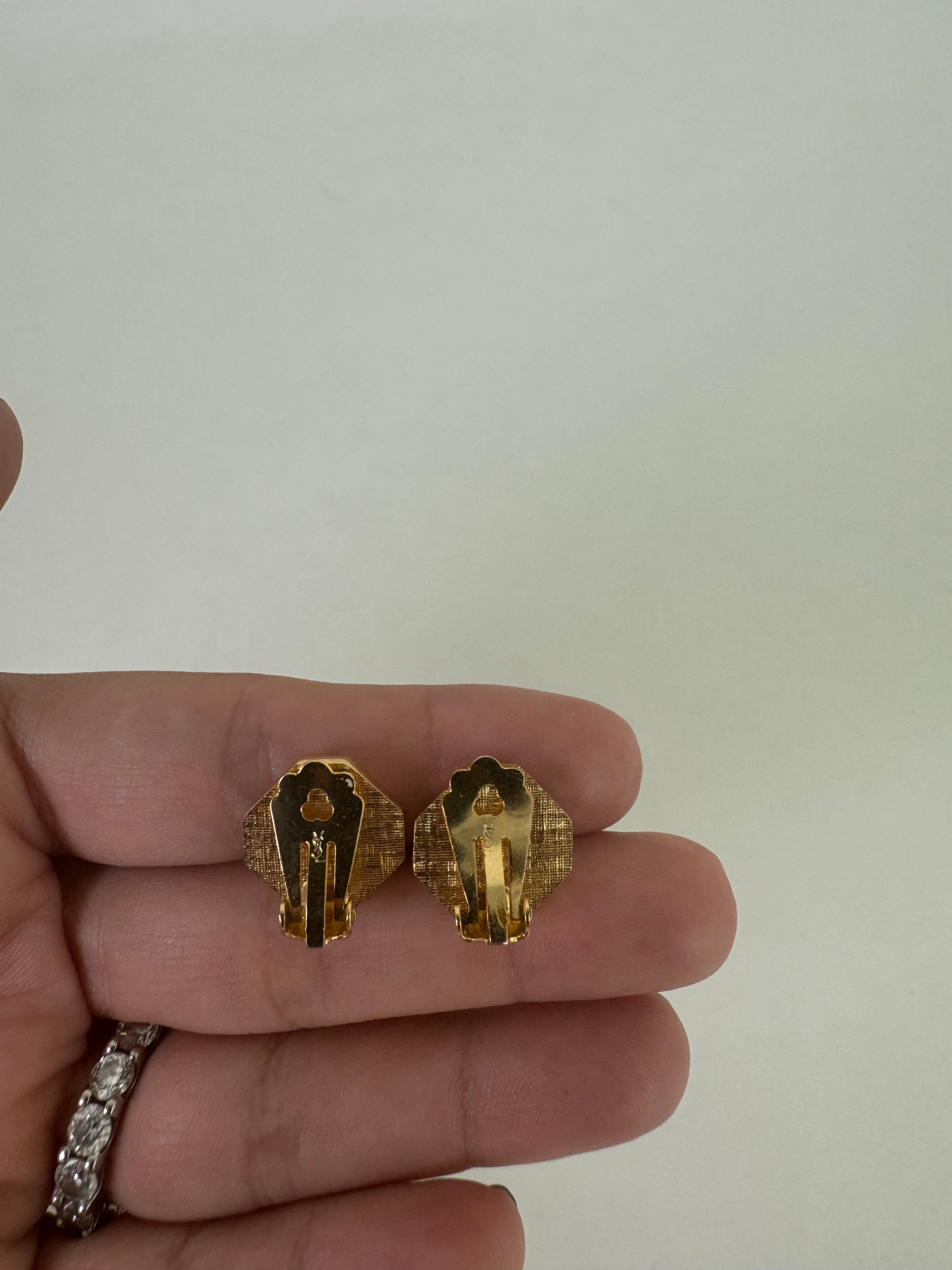 Yves Saint Laurent Vintage Mini YSL Earrings