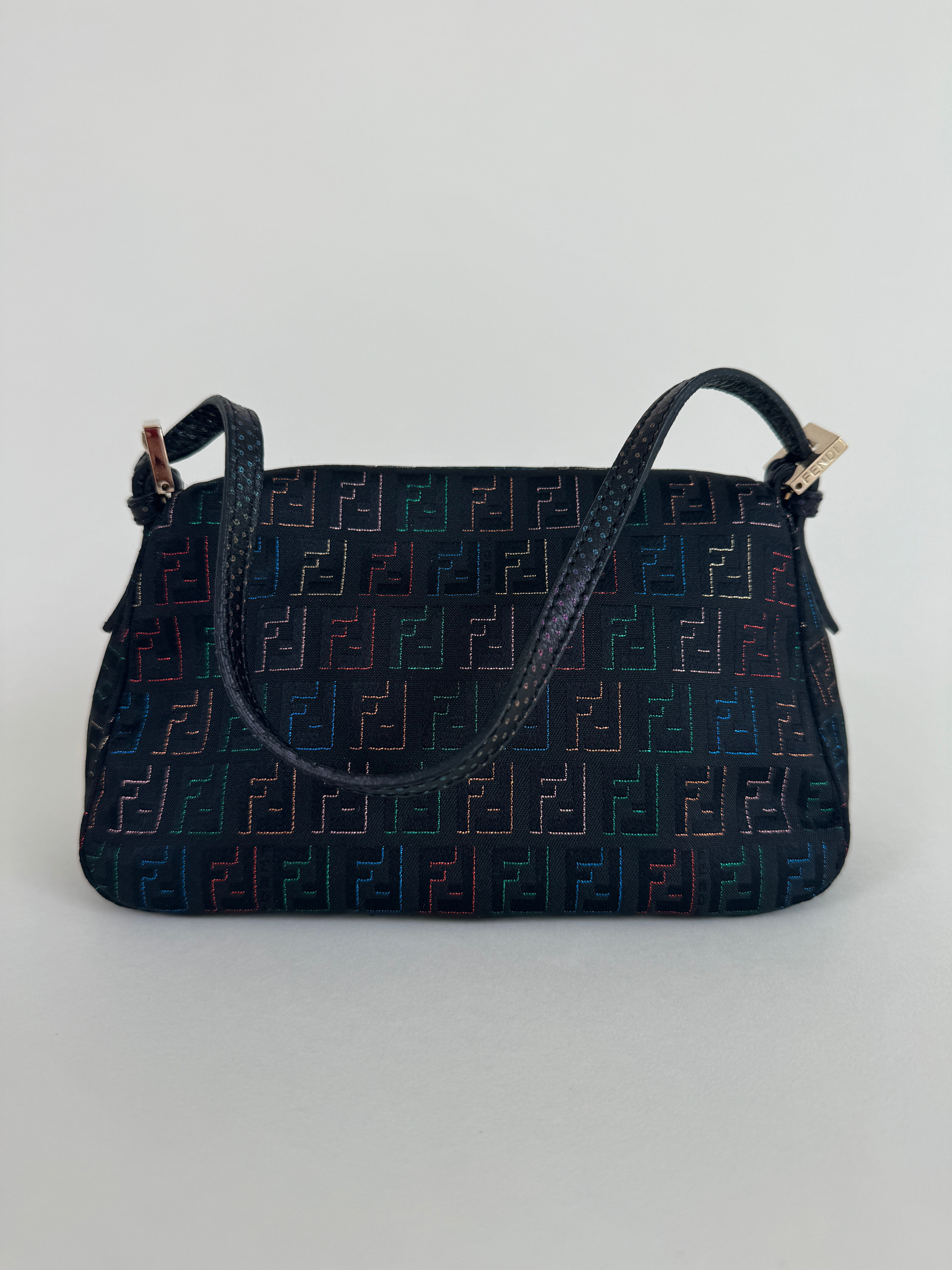 Fendi Multicolor Zucchino Canvas Mini Mamma Baguette