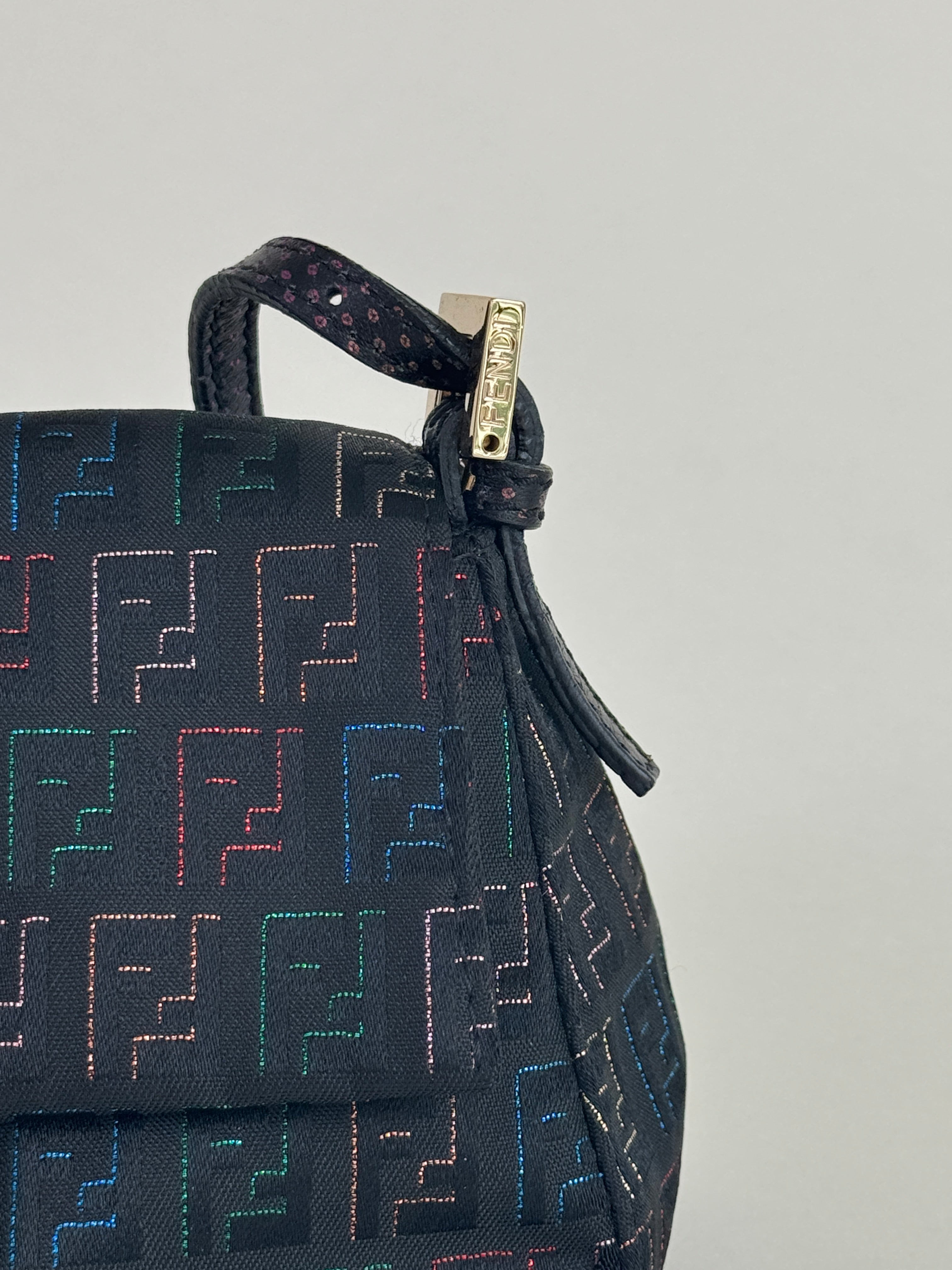 Fendi Multicolor Zucchino Canvas Mini Mamma Baguette