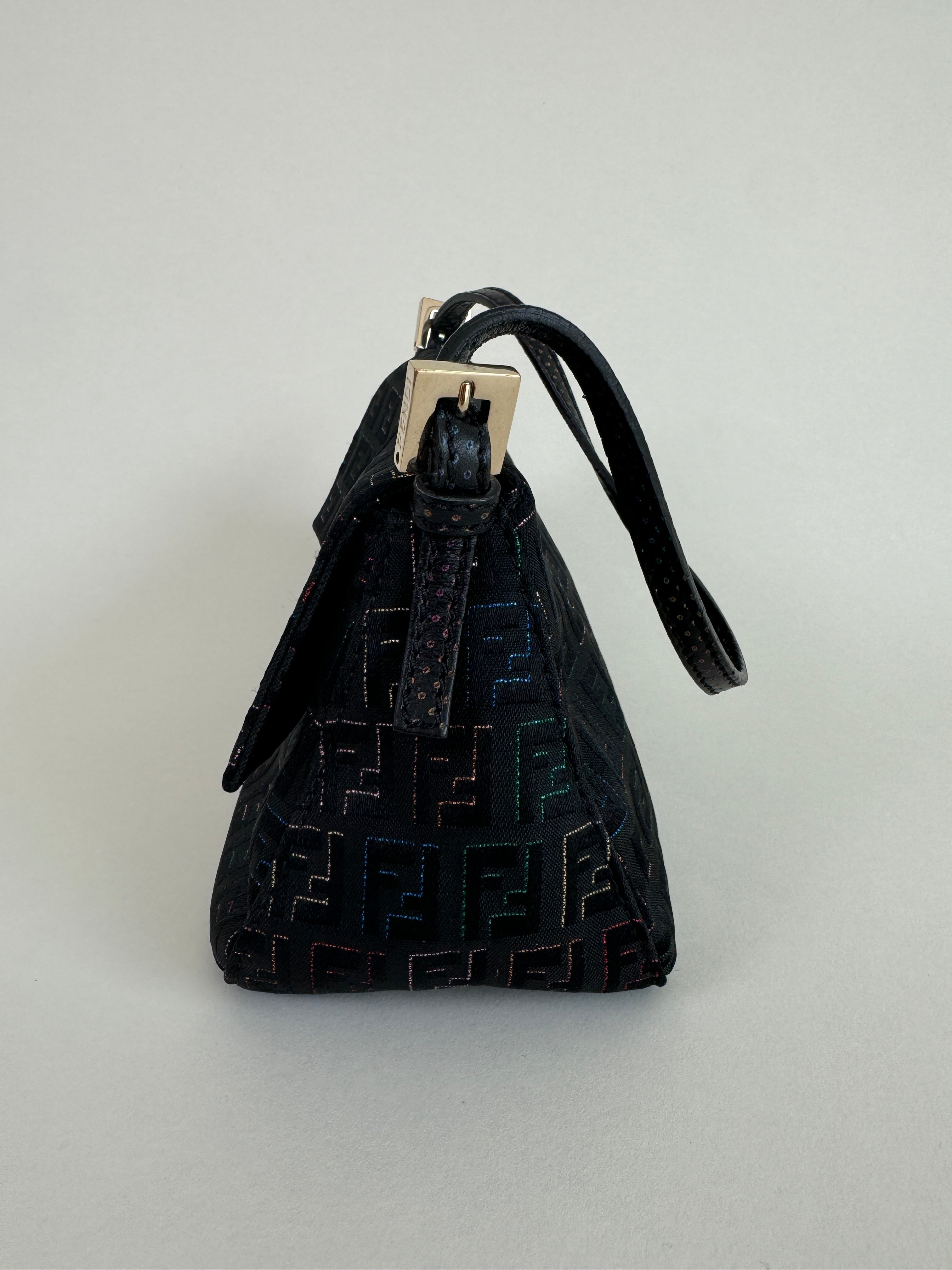 Fendi Multicolor Zucchino Canvas Mini Mamma Baguette