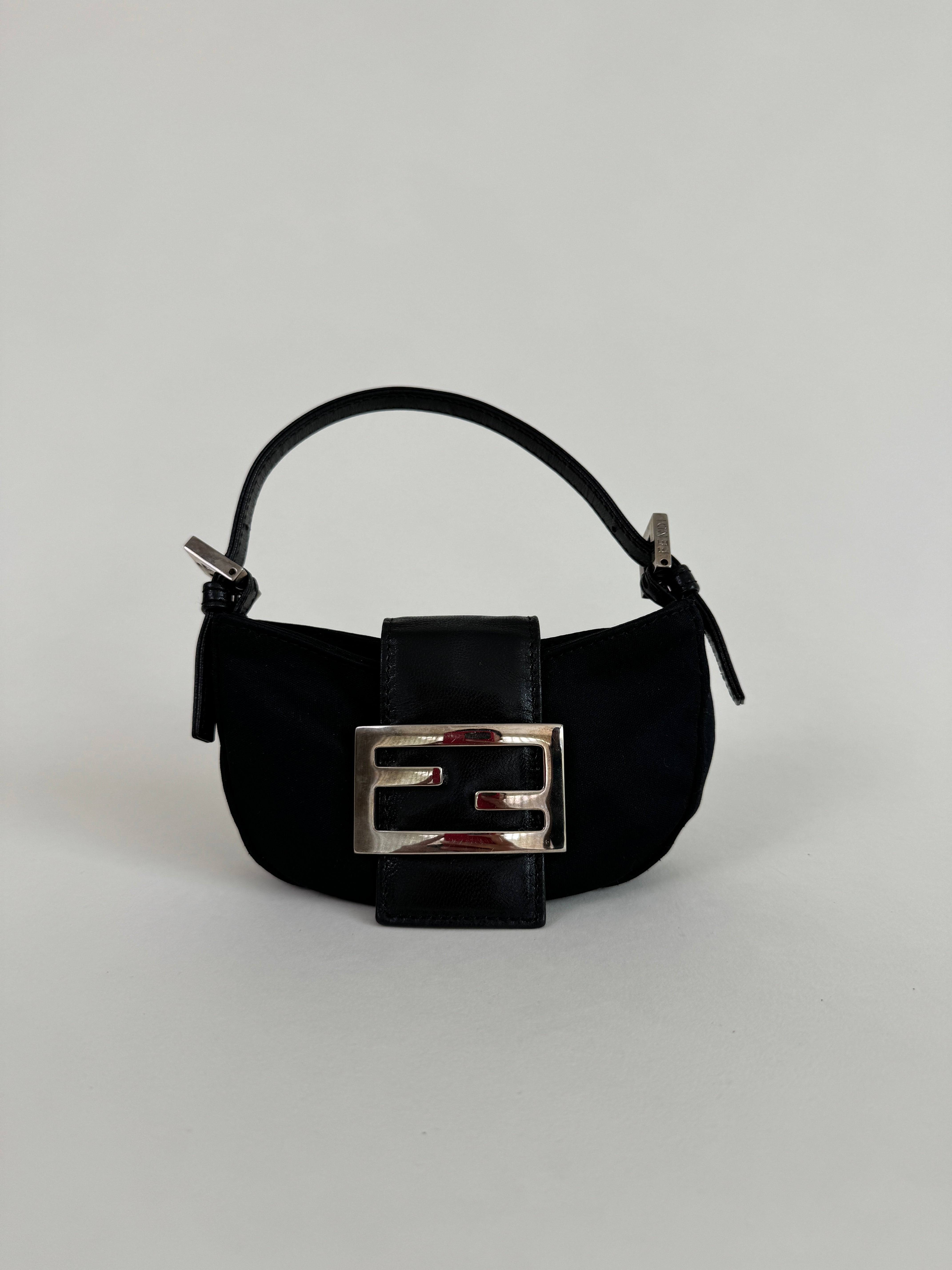 Fendi Black Mini Croissant Pochette