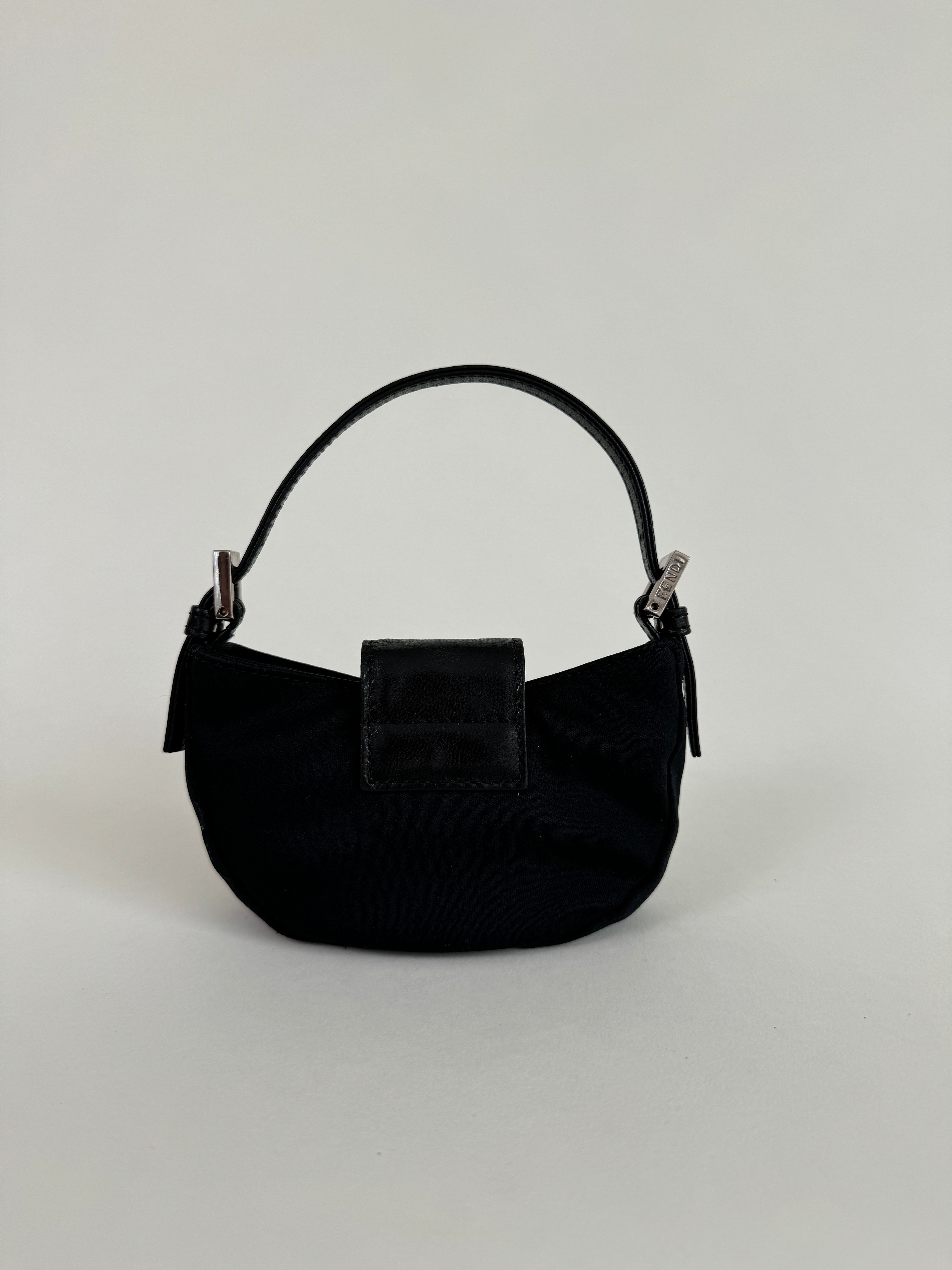 Fendi Black Mini Croissant Pochette