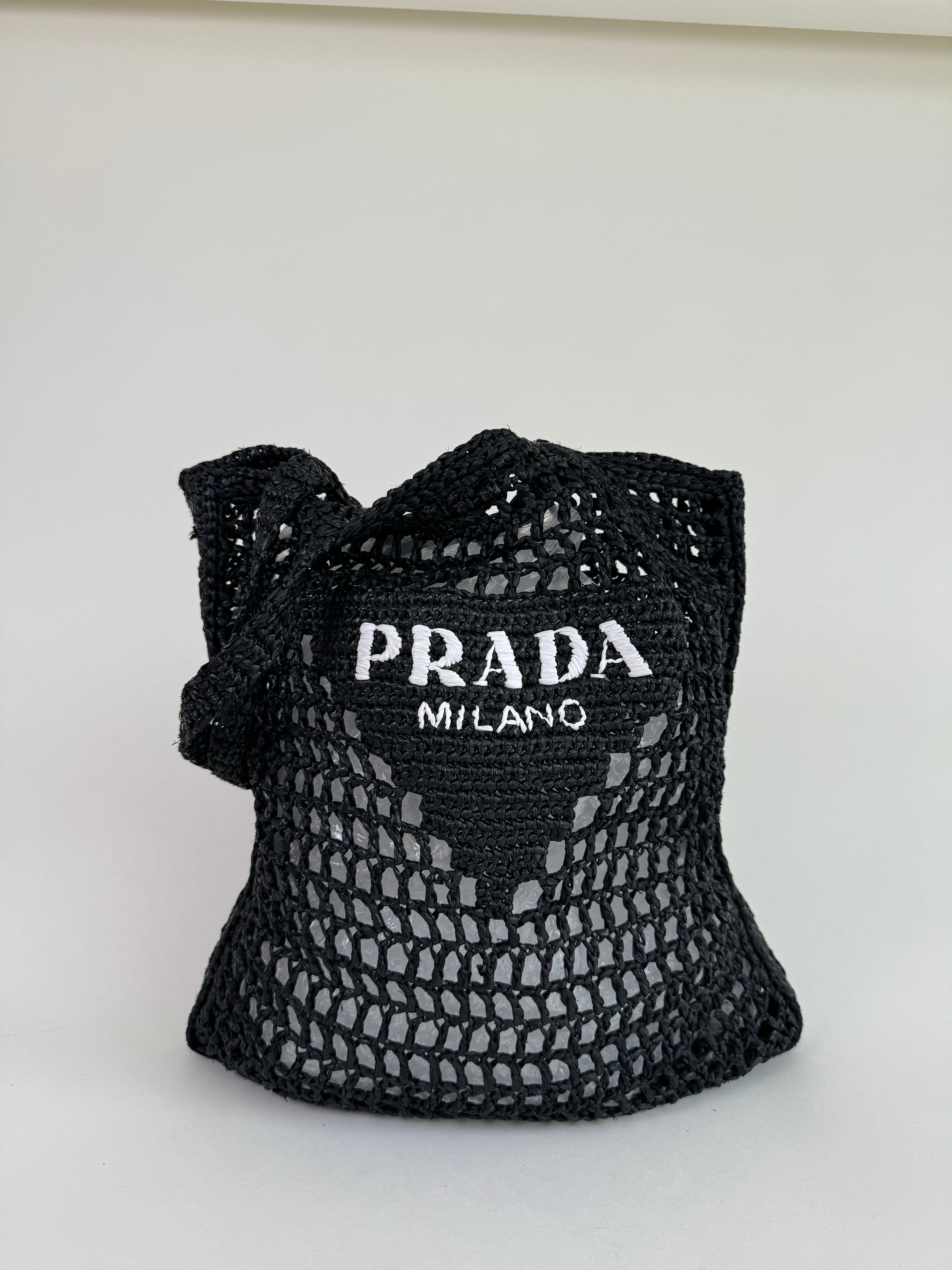 Prada Raffia Tote Bag