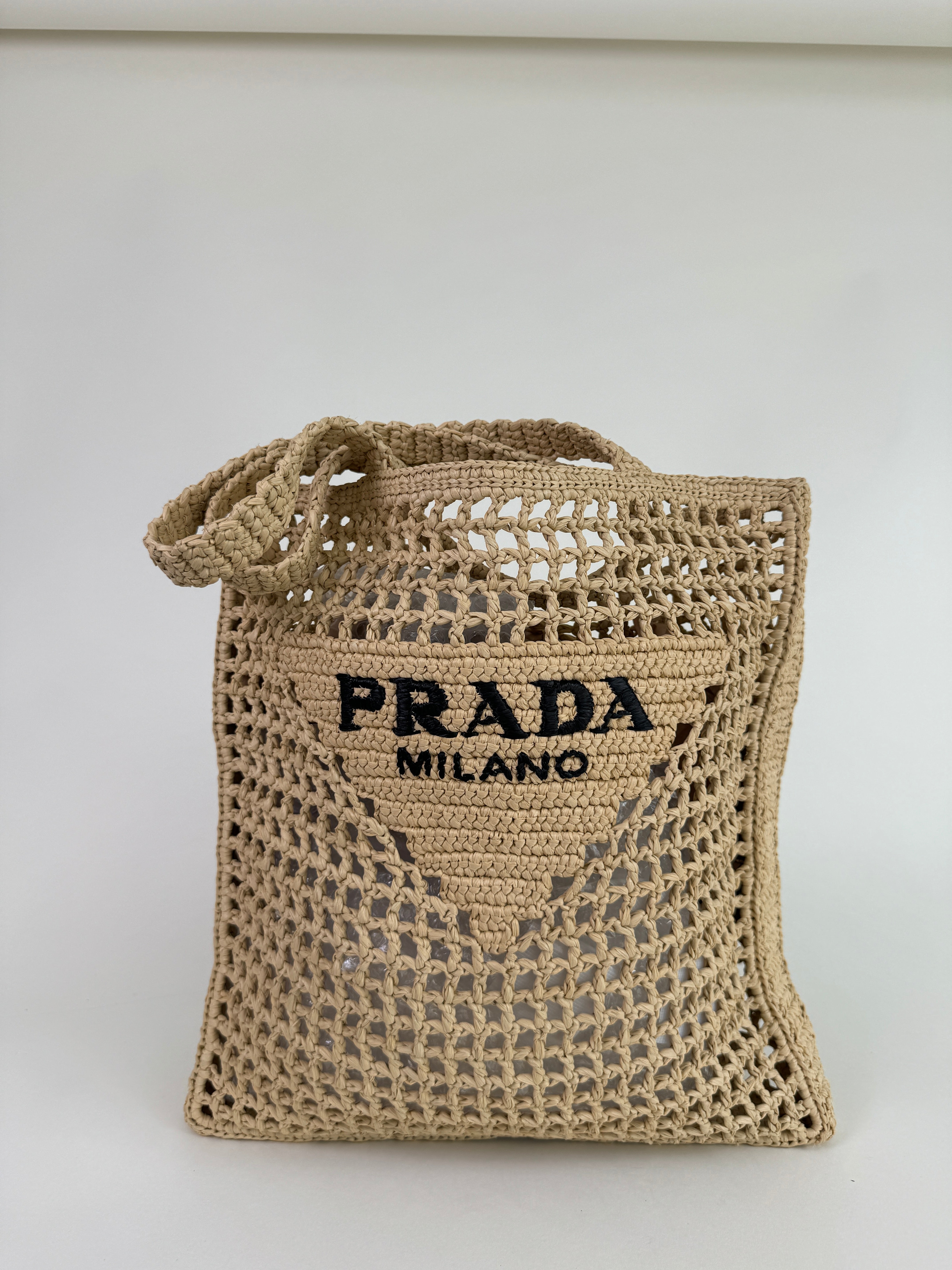 Prada Raffia Tote Bag